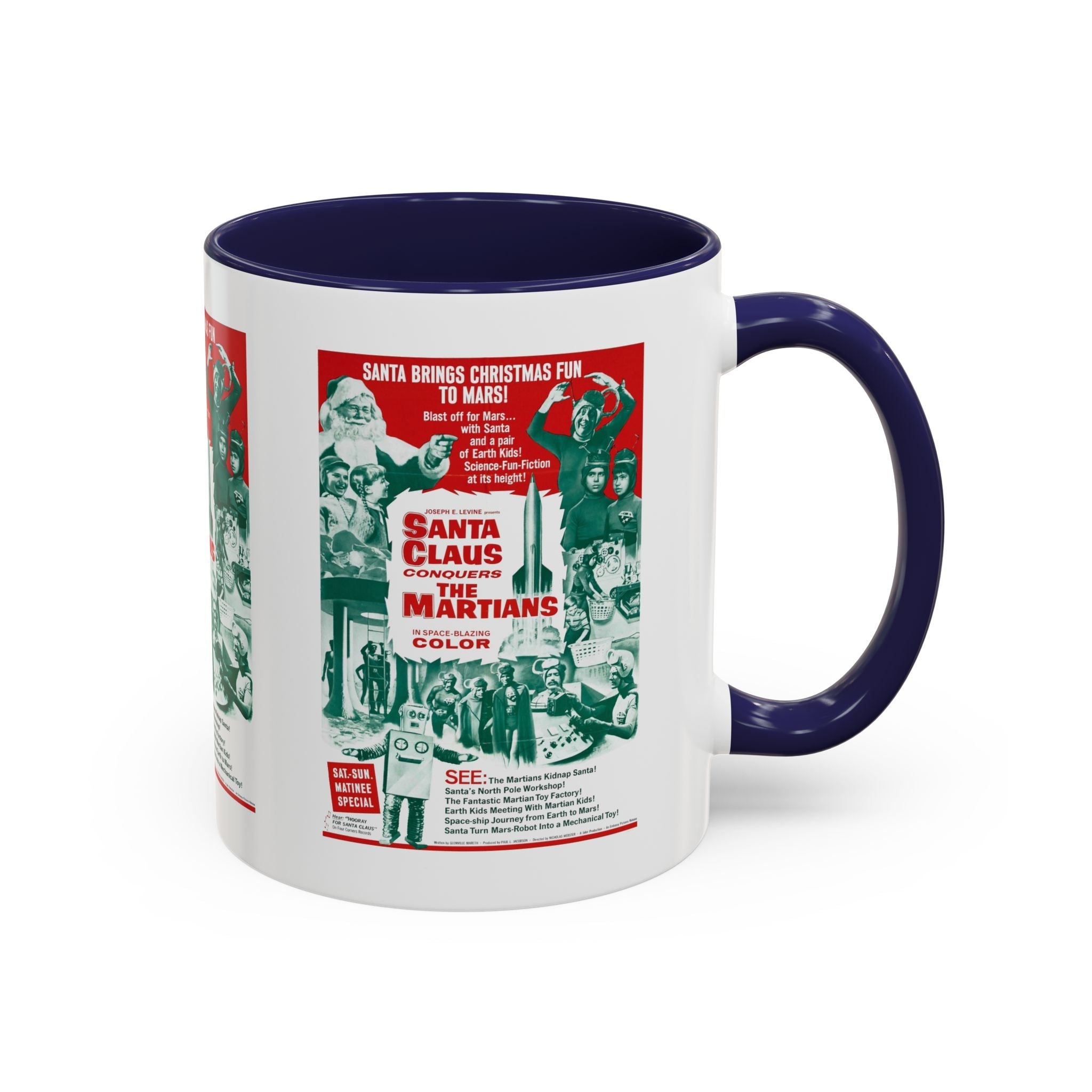 Cult Classic Movie Poster Art Accent Coffee Mug (11, 15oz) - Santa Claus Conquers The Martians 1964 - POPvault