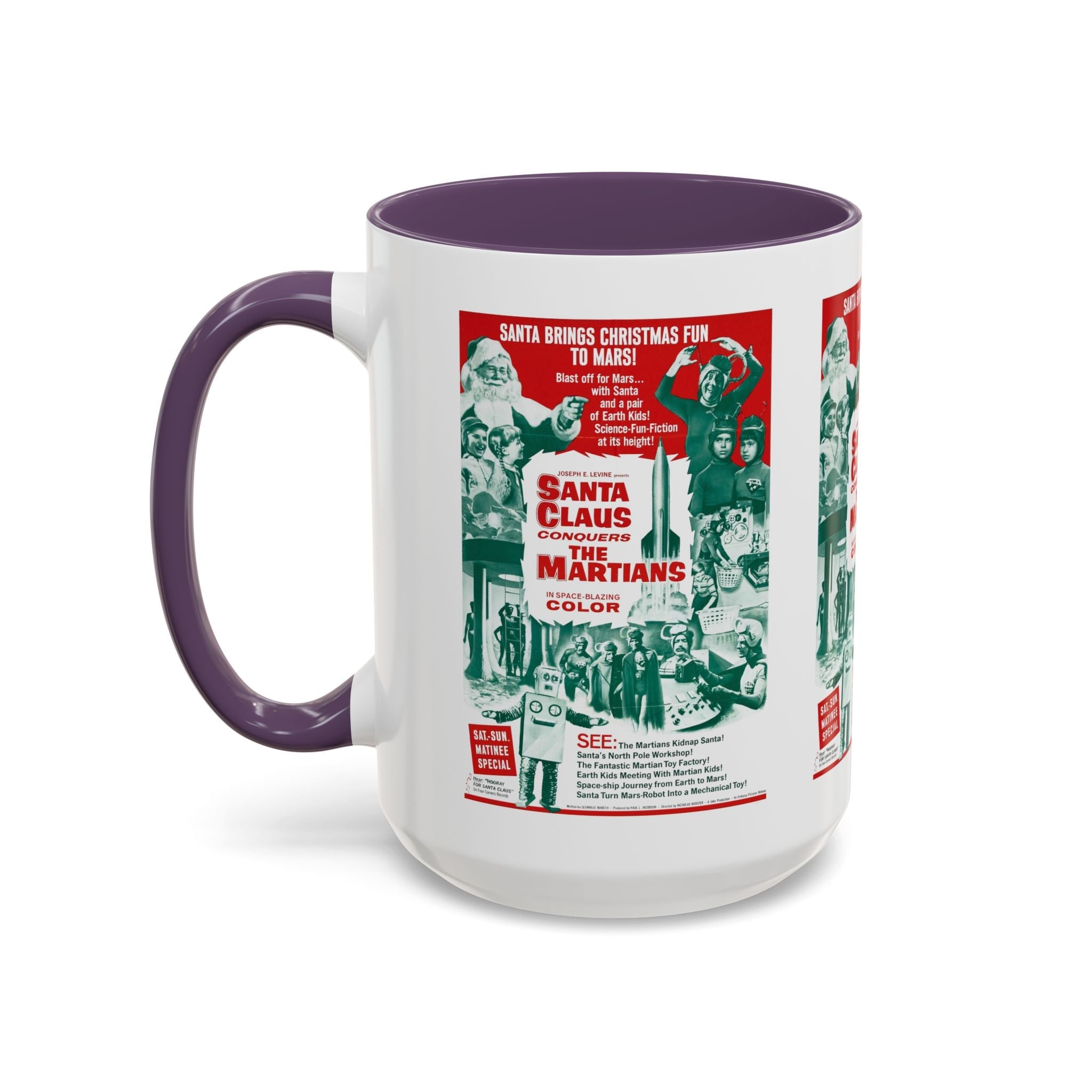 Cult Classic Movie Poster Art Accent Coffee Mug (11, 15oz) - Santa Claus Conquers The Martians 1964 - POPvault