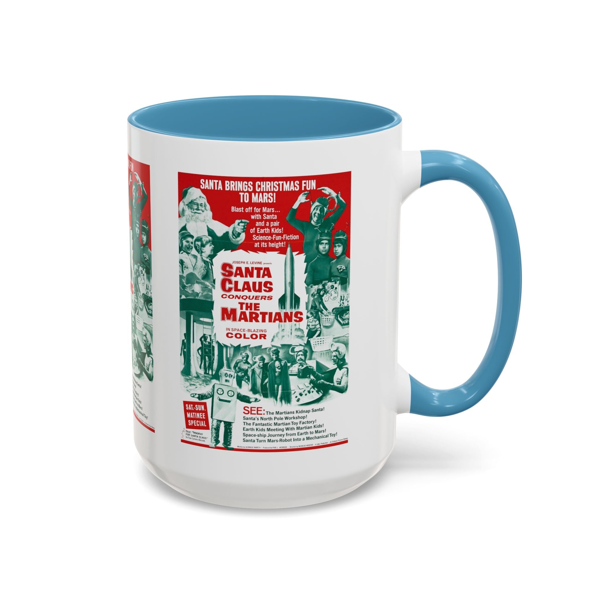 Cult Classic Movie Poster Art Accent Coffee Mug (11, 15oz) - Santa Claus Conquers The Martians 1964 - POPvault