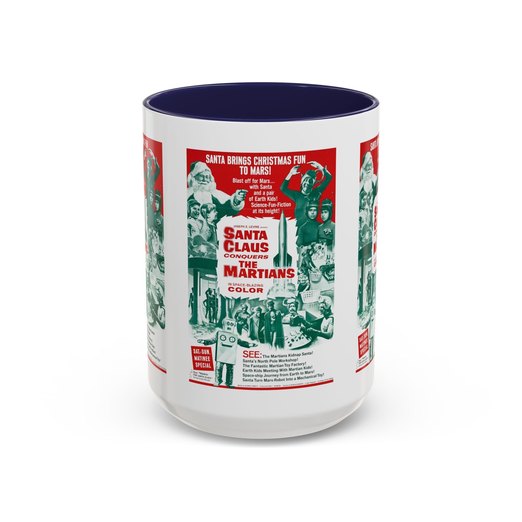 Cult Classic Movie Poster Art Accent Coffee Mug (11, 15oz) - Santa Claus Conquers The Martians 1964 - POPvault