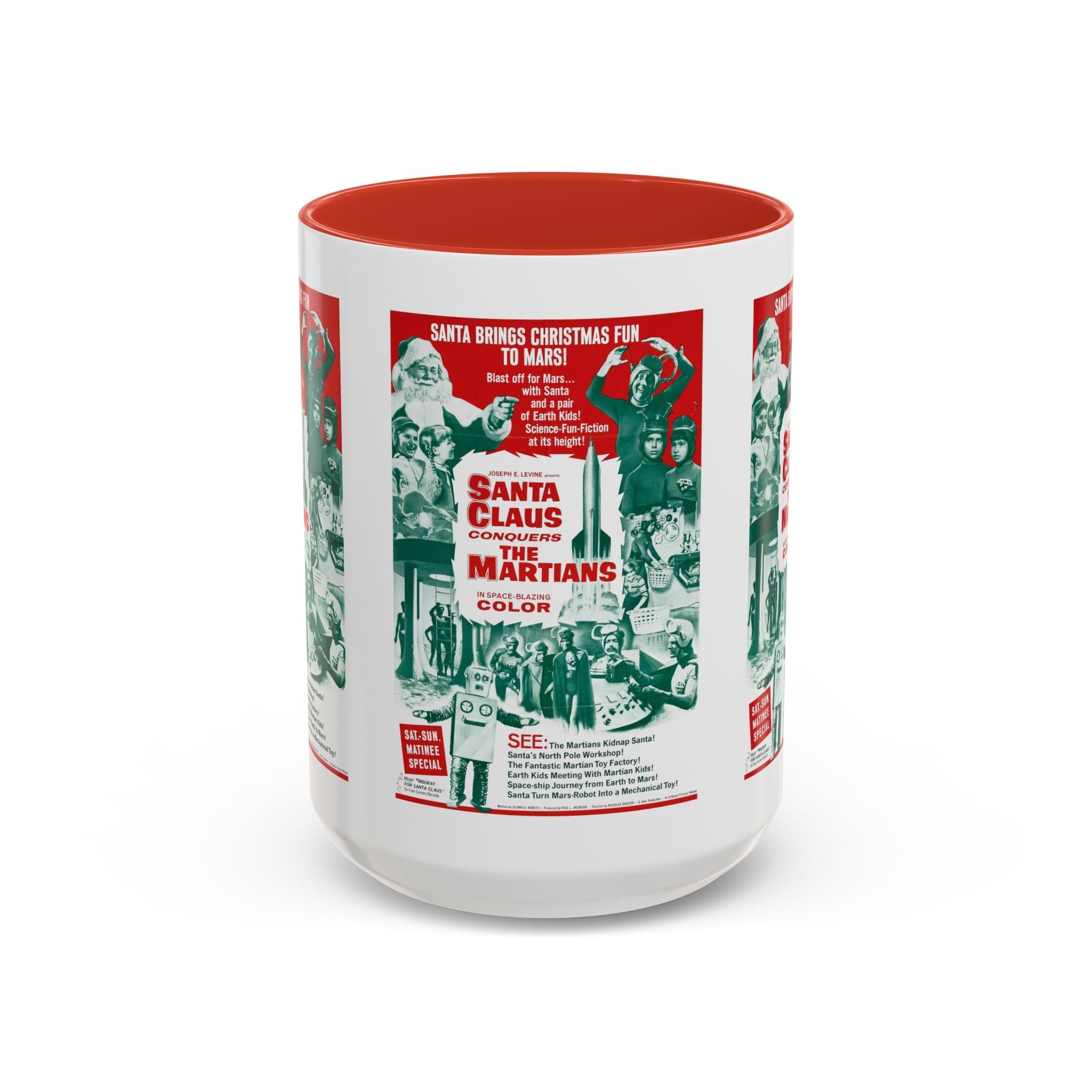 Cult Classic Movie Poster Art Accent Coffee Mug (11, 15oz) - Santa Claus Conquers The Martians 1964 - POPvault