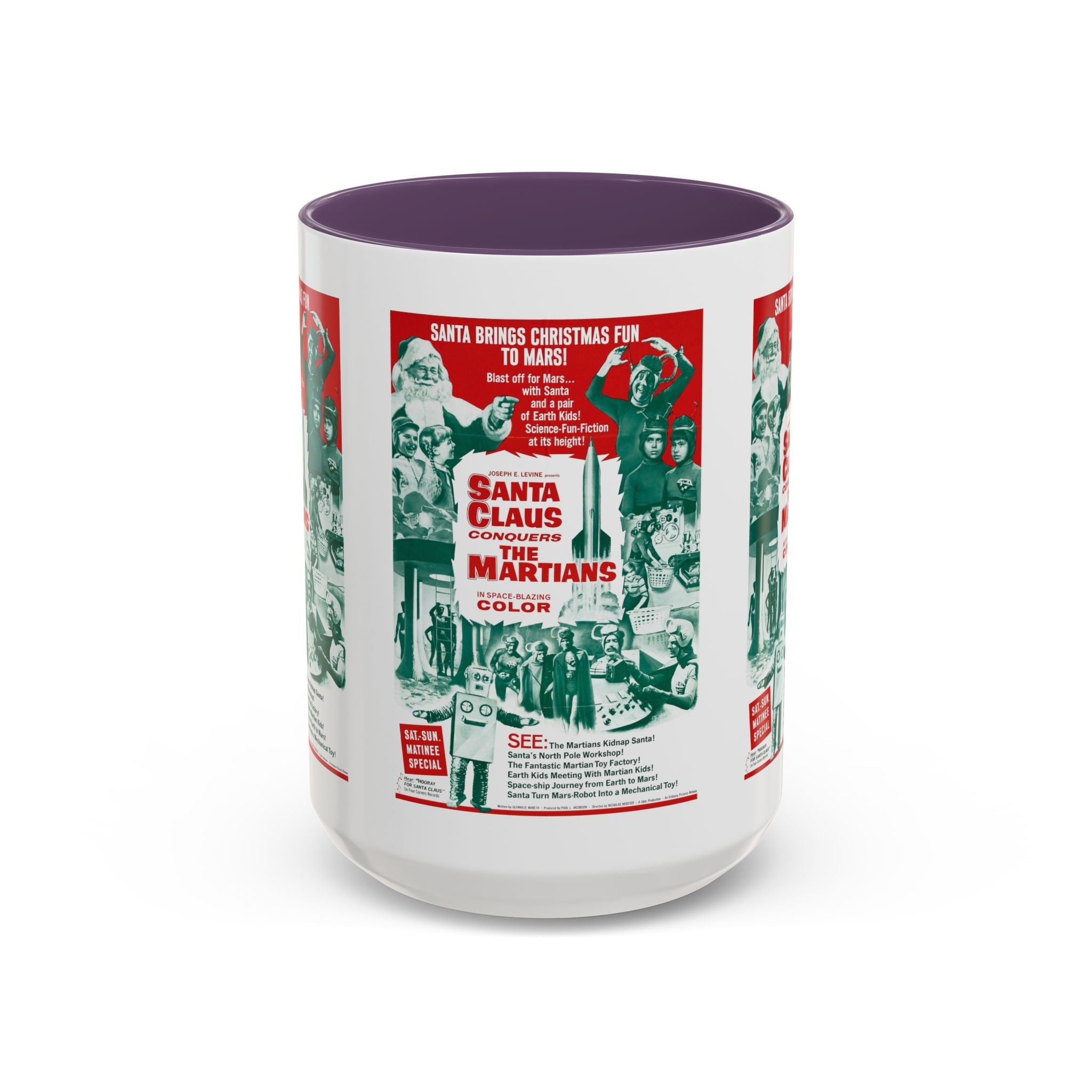Cult Classic Movie Poster Art Accent Coffee Mug (11, 15oz) - Santa Claus Conquers The Martians 1964 - POPvault