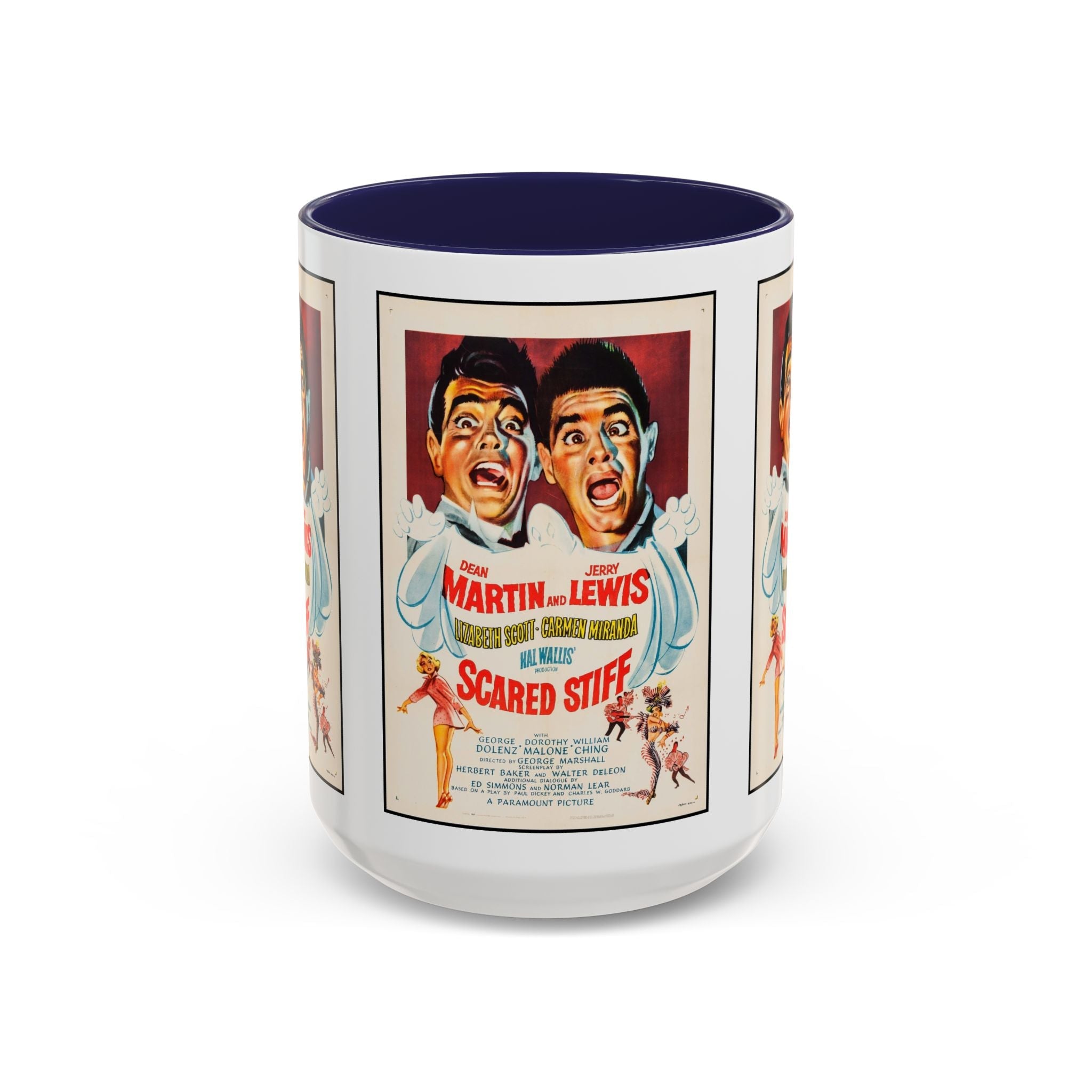 Cult Classic Movie Poster Art Accent Coffee Mug (11, 15oz) - Scared Stiff | Martin & Lewis 1953 - POPvault