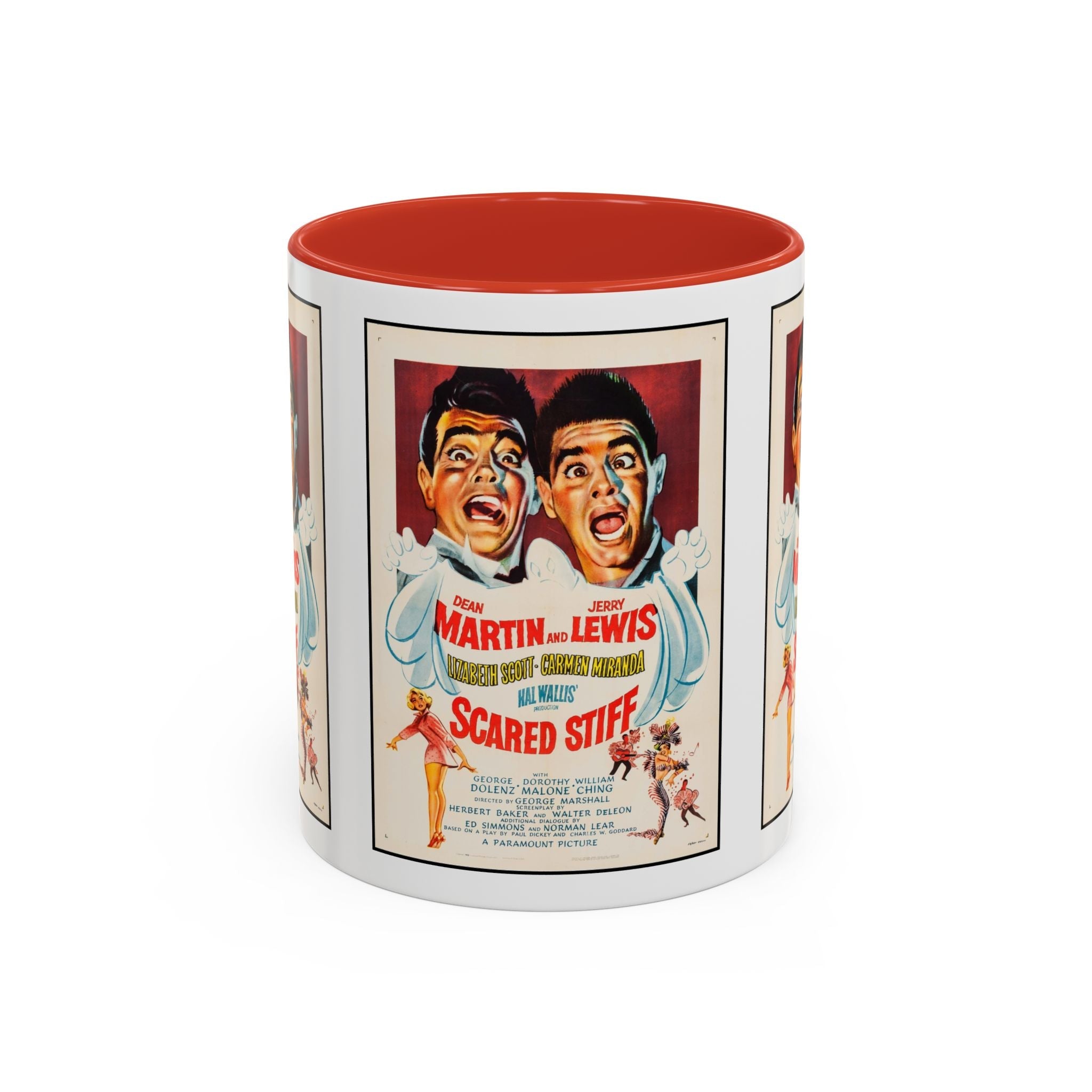 Cult Classic Movie Poster Art Accent Coffee Mug (11, 15oz) - Scared Stiff | Martin & Lewis 1953 - POPvault