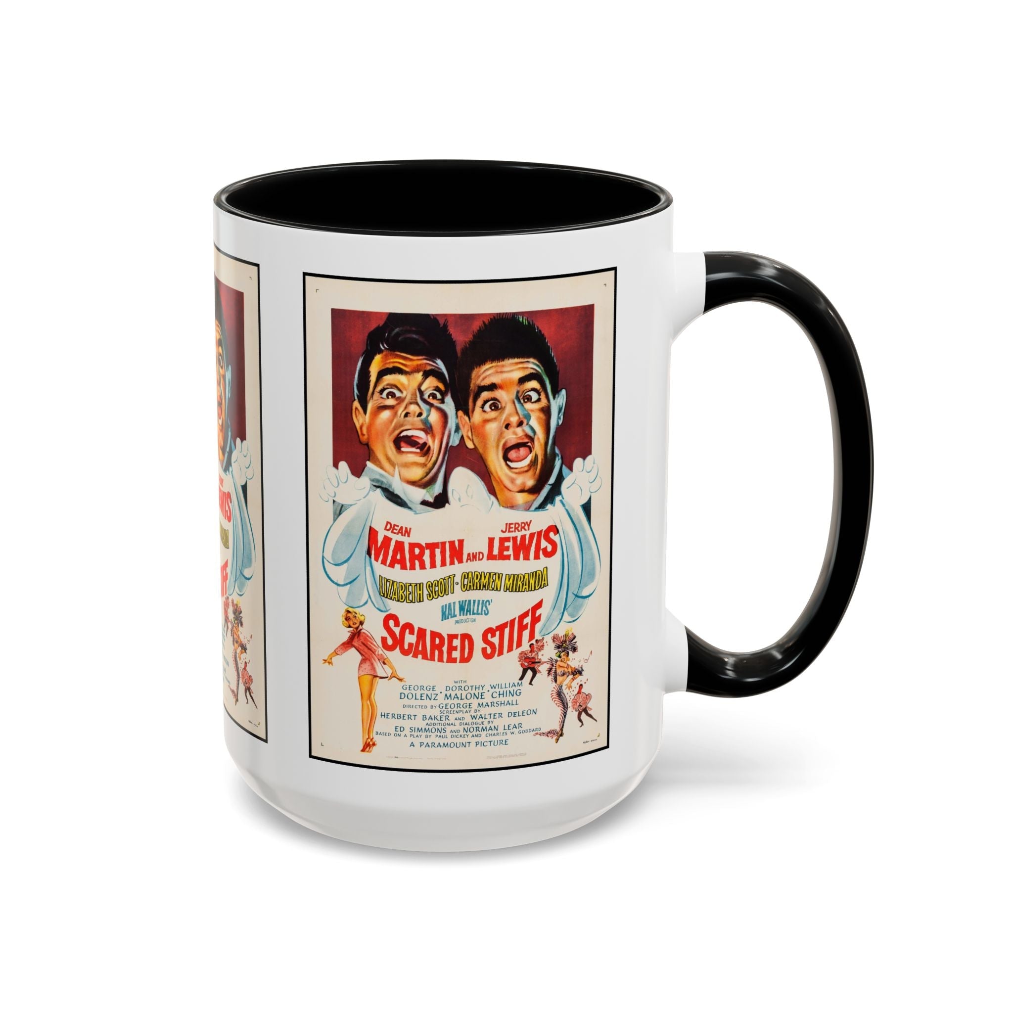 Cult Classic Movie Poster Art Accent Coffee Mug (11, 15oz) - Scared Stiff | Martin & Lewis 1953 - POPvault