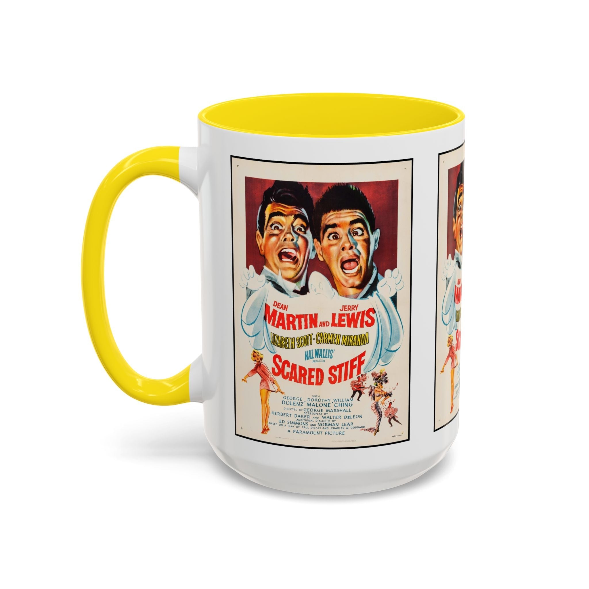 Cult Classic Movie Poster Art Accent Coffee Mug (11, 15oz) - Scared Stiff | Martin & Lewis 1953 - POPvault