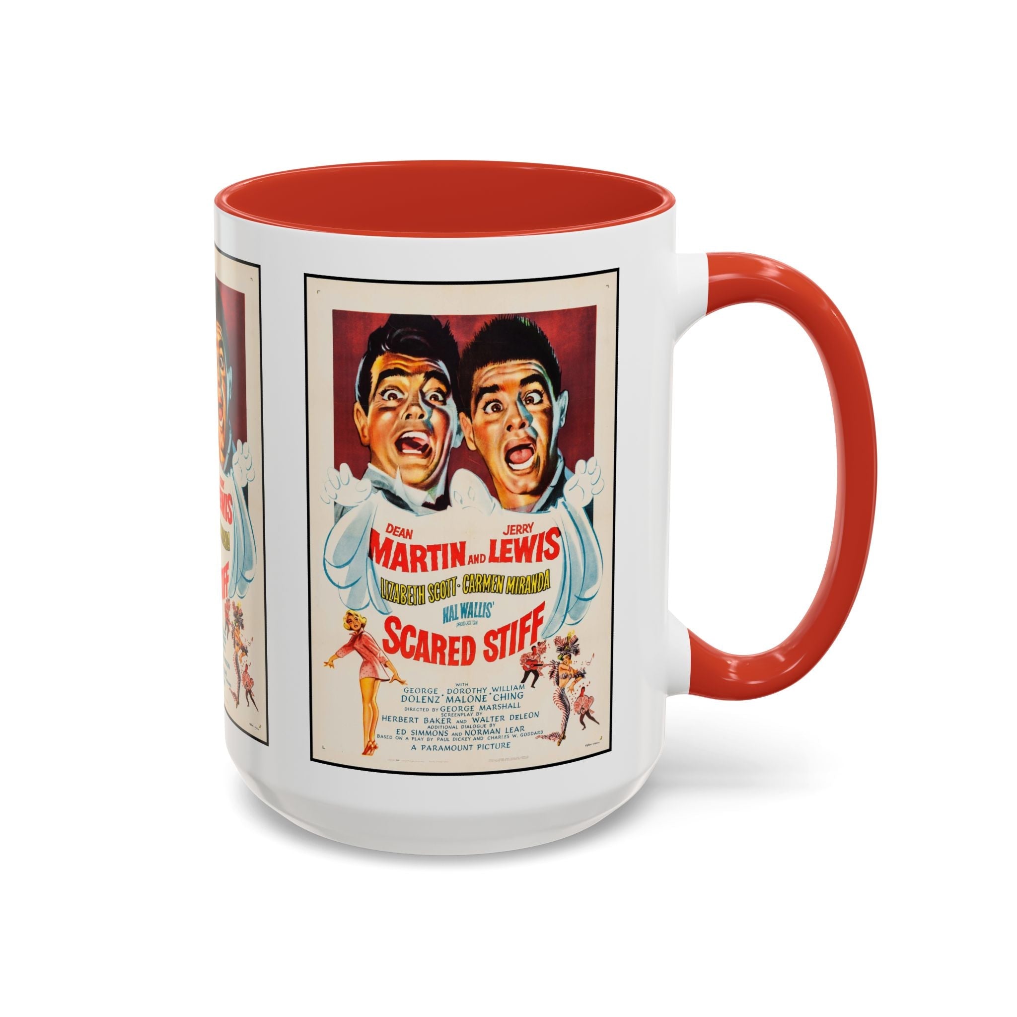 Cult Classic Movie Poster Art Accent Coffee Mug (11, 15oz) - Scared Stiff | Martin & Lewis 1953 - POPvault