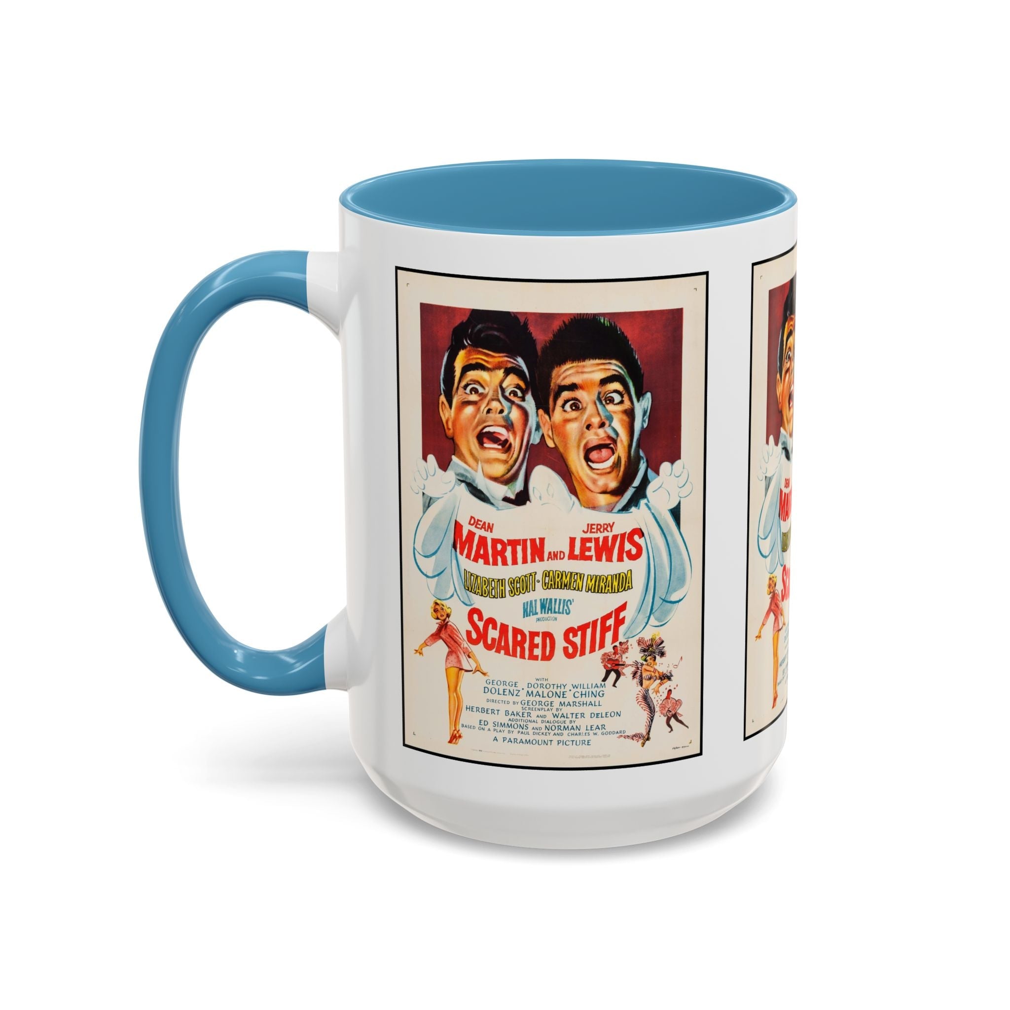Cult Classic Movie Poster Art Accent Coffee Mug (11, 15oz) - Scared Stiff | Martin & Lewis 1953 - POPvault