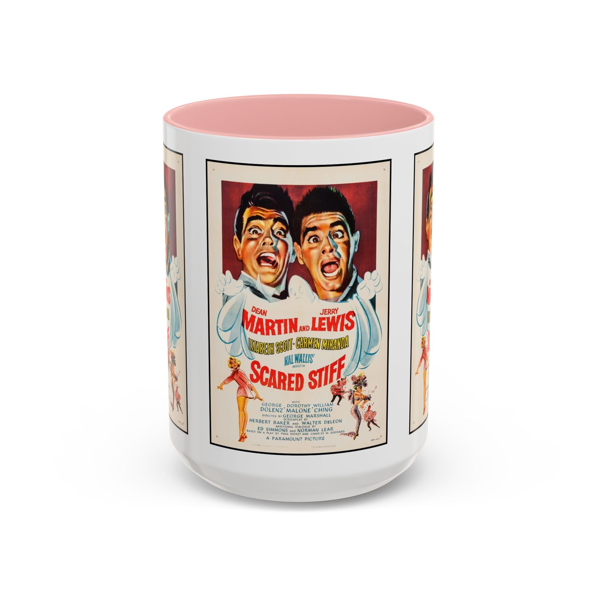 Cult Classic Movie Poster Art Accent Coffee Mug (11, 15oz) - Scared Stiff | Martin & Lewis 1953 - POPvault