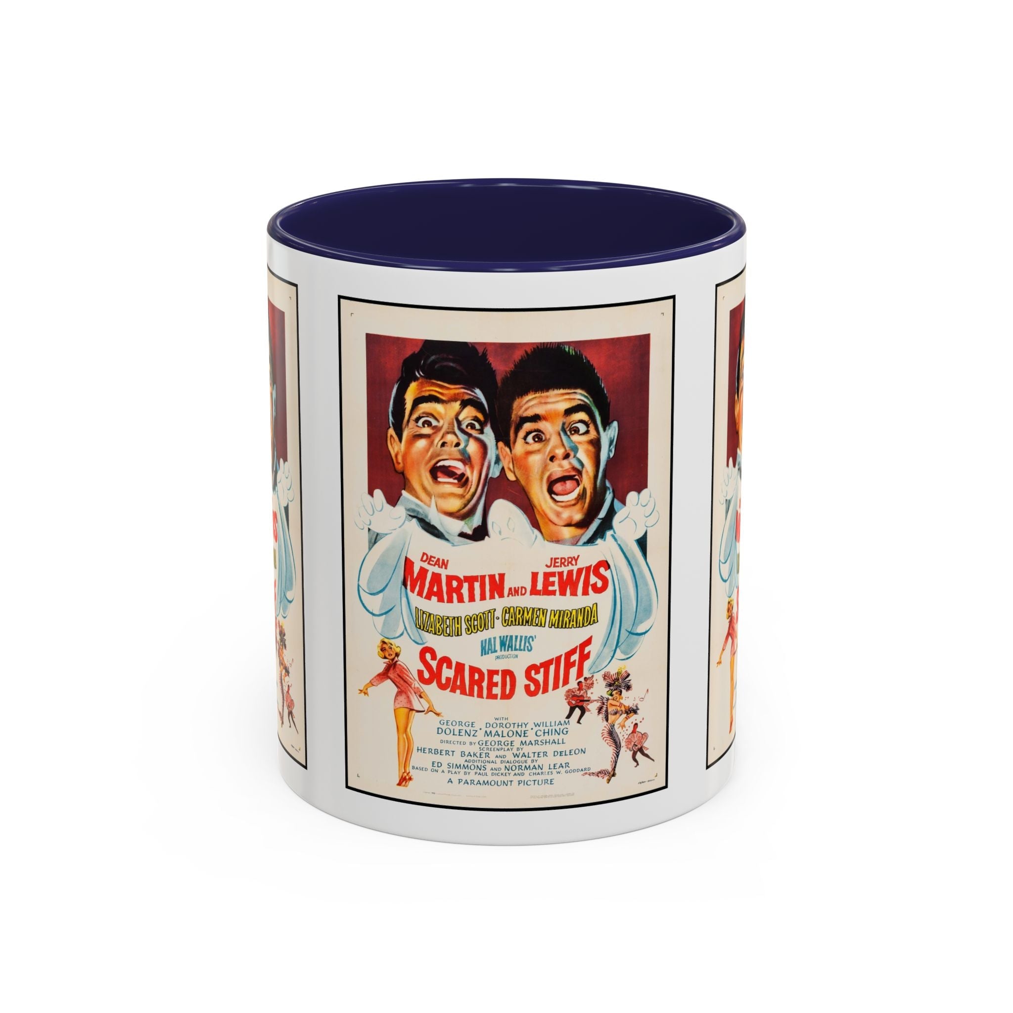 Cult Classic Movie Poster Art Accent Coffee Mug (11, 15oz) - Scared Stiff | Martin & Lewis 1953 - POPvault