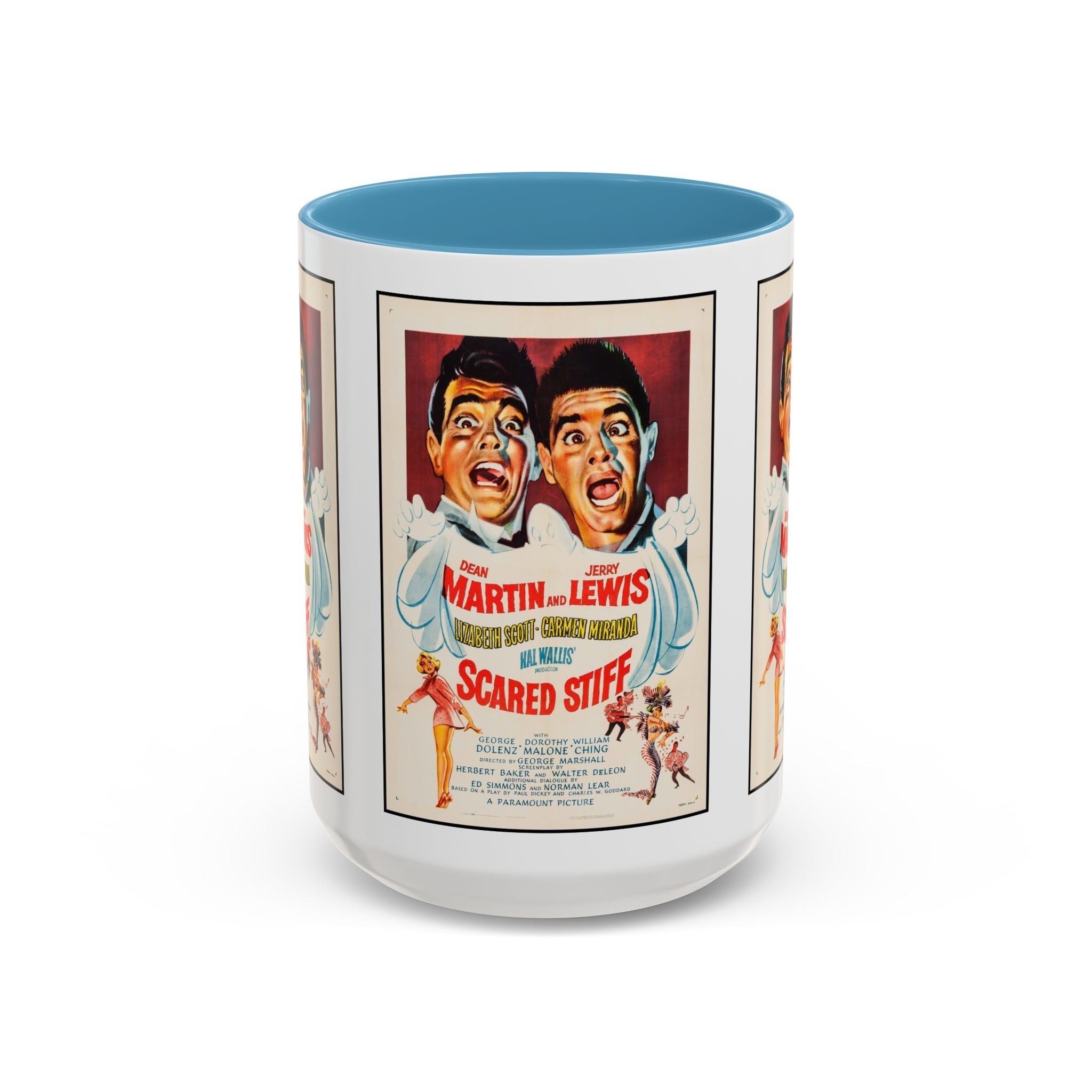 Cult Classic Movie Poster Art Accent Coffee Mug (11, 15oz) - Scared Stiff | Martin & Lewis 1953 - POPvault