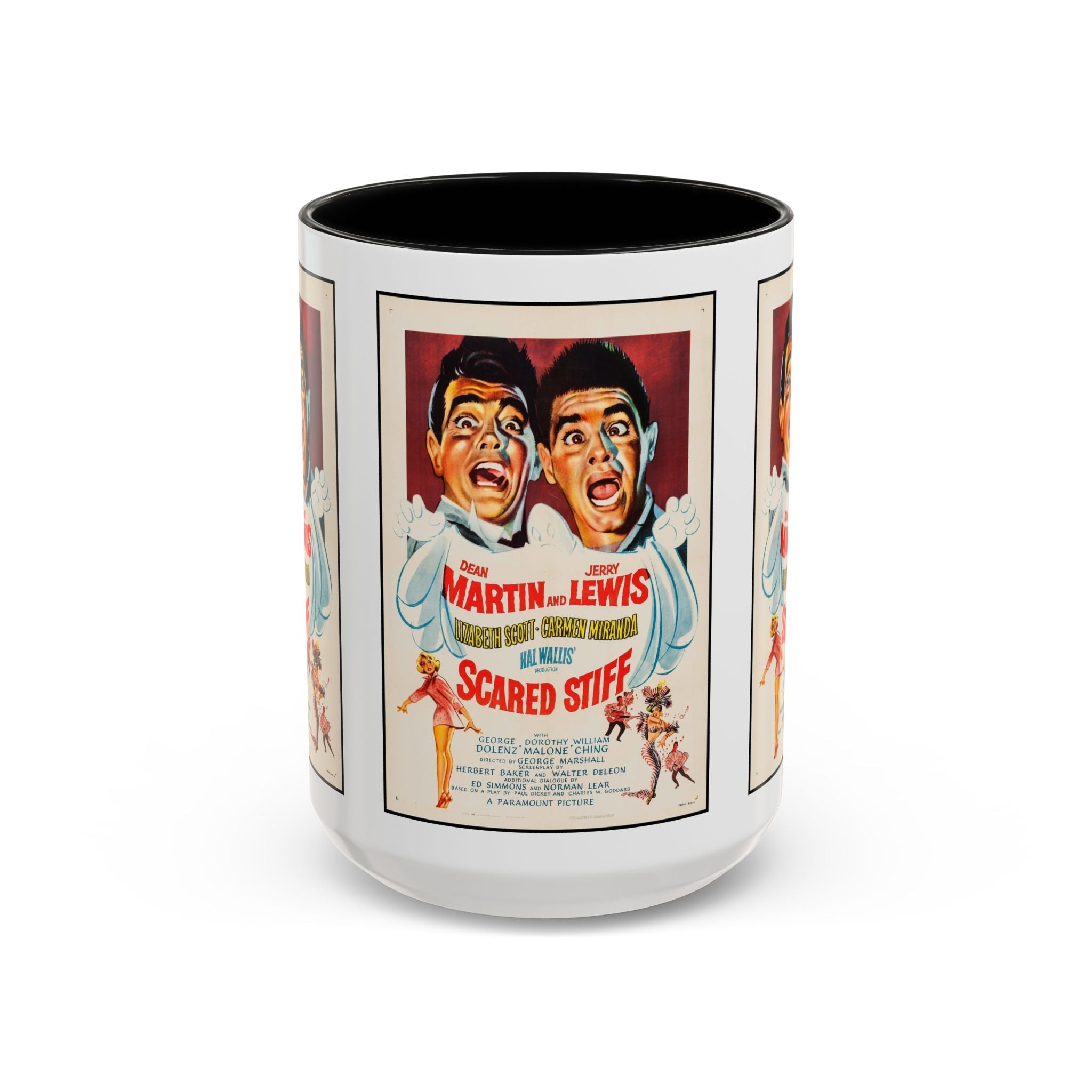 Cult Classic Movie Poster Art Accent Coffee Mug (11, 15oz) - Scared Stiff | Martin & Lewis 1953 - POPvault