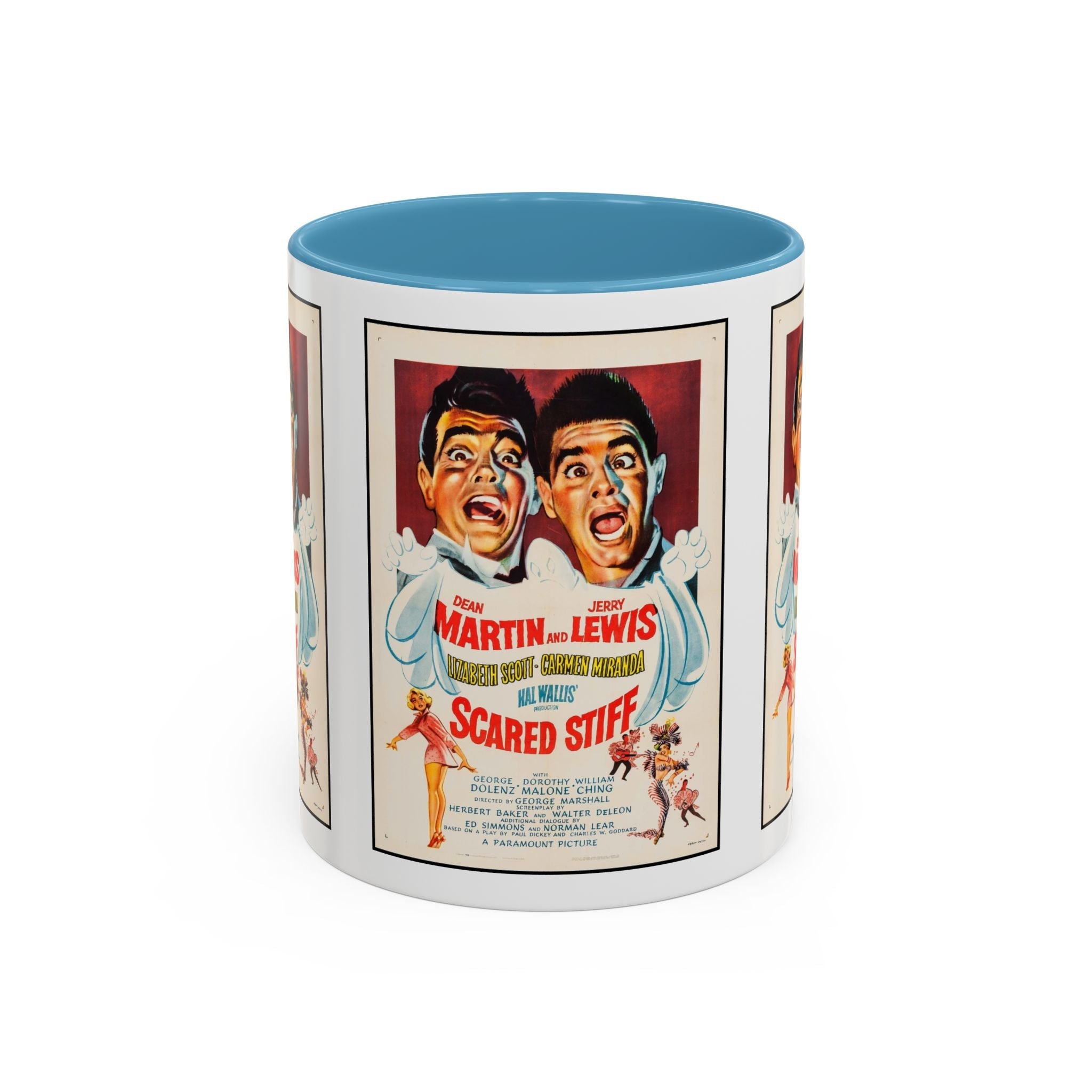 Cult Classic Movie Poster Art Accent Coffee Mug (11, 15oz) - Scared Stiff | Martin & Lewis 1953 - POPvault