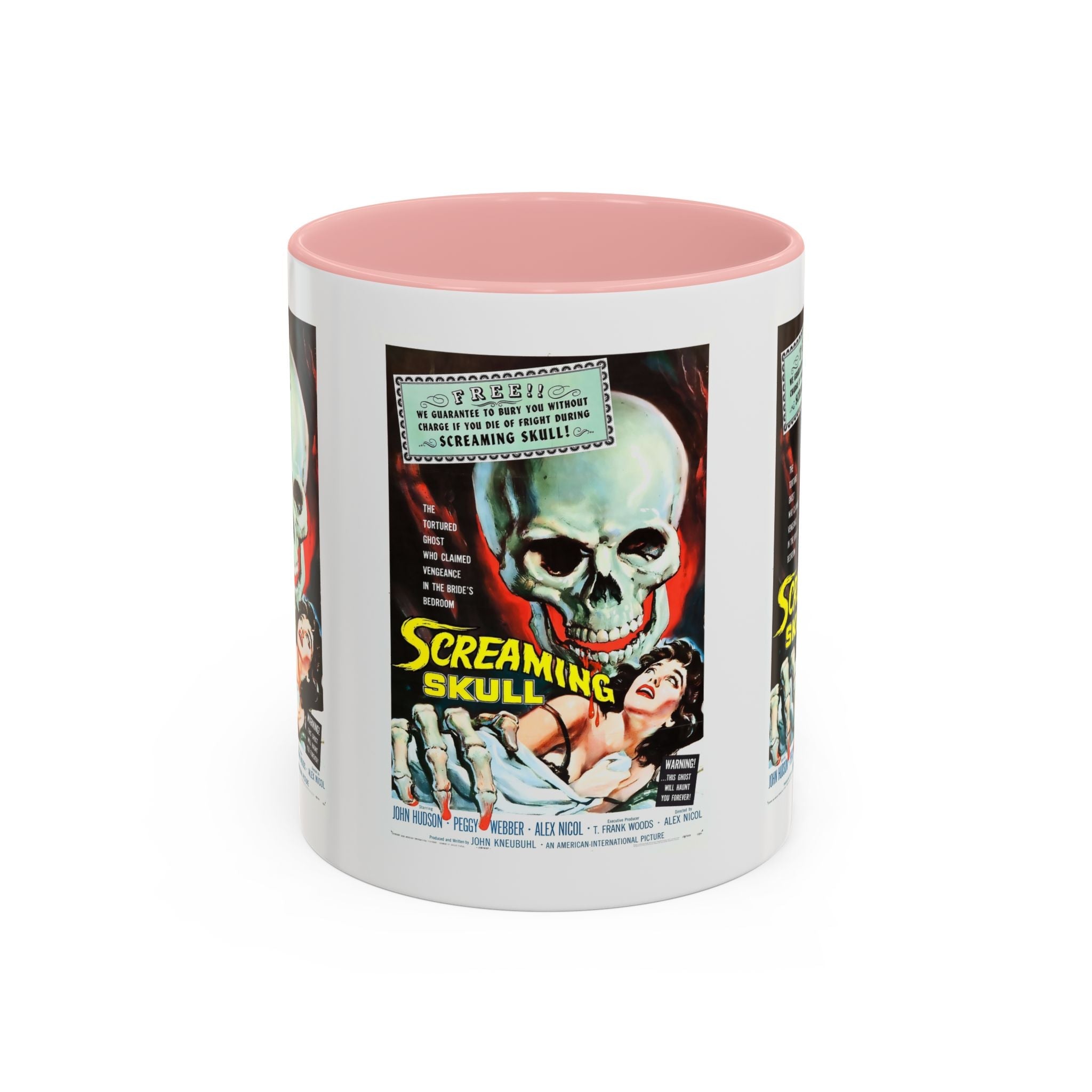Cult Classic Movie Poster Art Accent Coffee Mug (11, 15oz) - Screaming Skull 1958 - POPvault