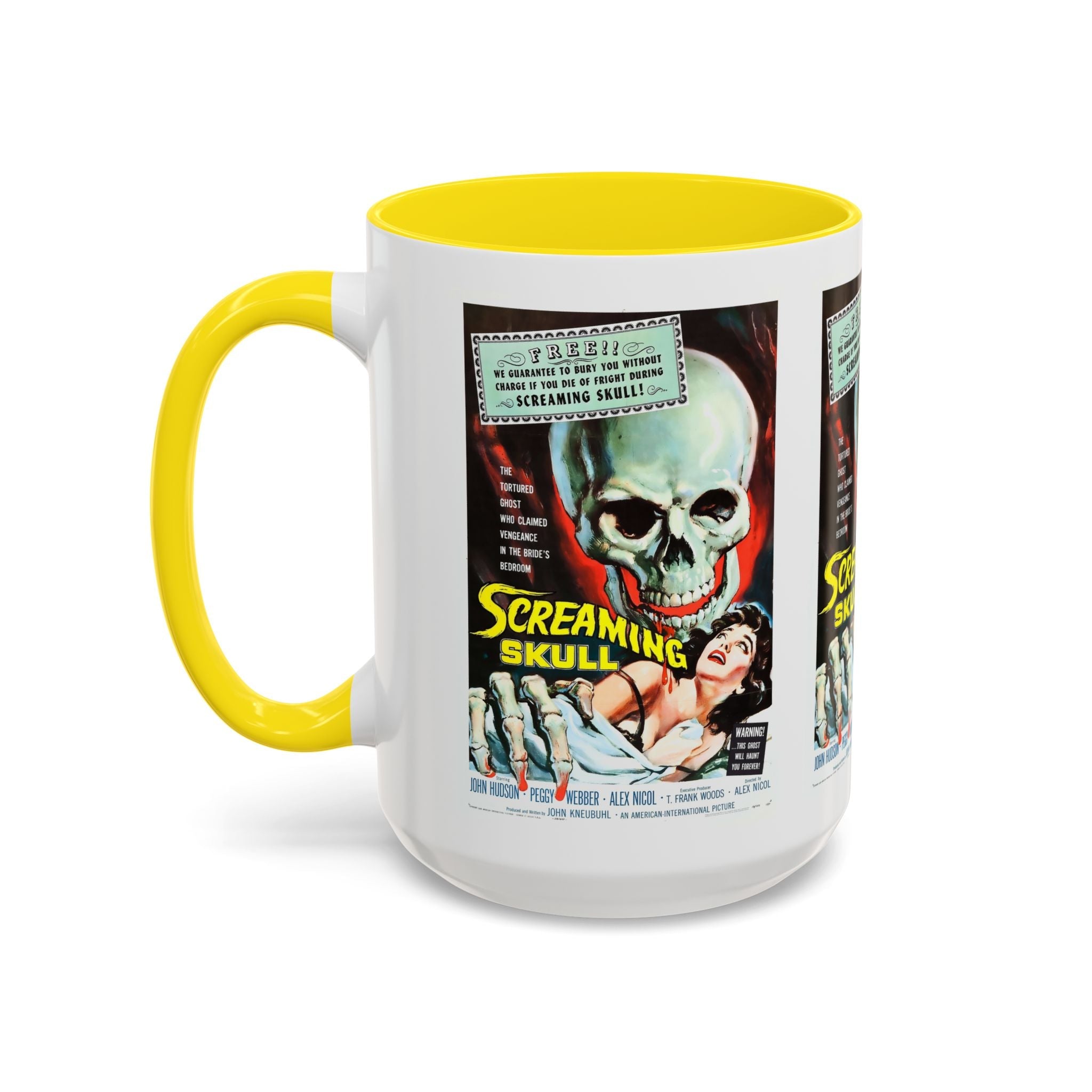 Cult Classic Movie Poster Art Accent Coffee Mug (11, 15oz) - Screaming Skull 1958 - POPvault
