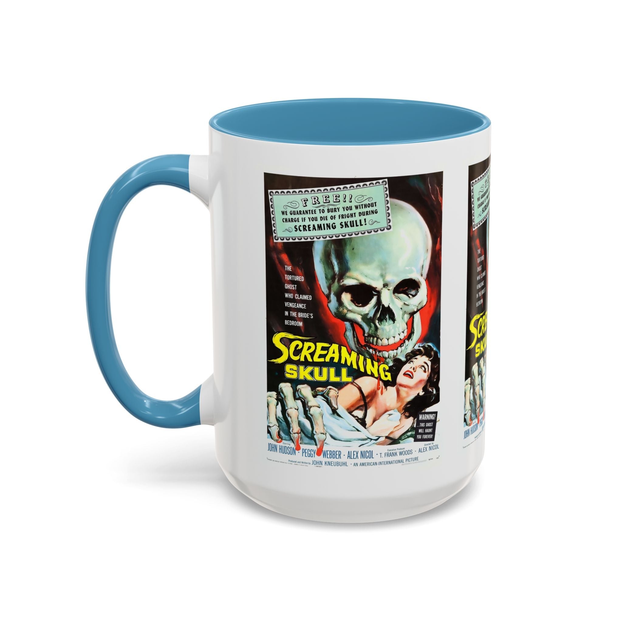 Cult Classic Movie Poster Art Accent Coffee Mug (11, 15oz) - Screaming Skull 1958 - POPvault