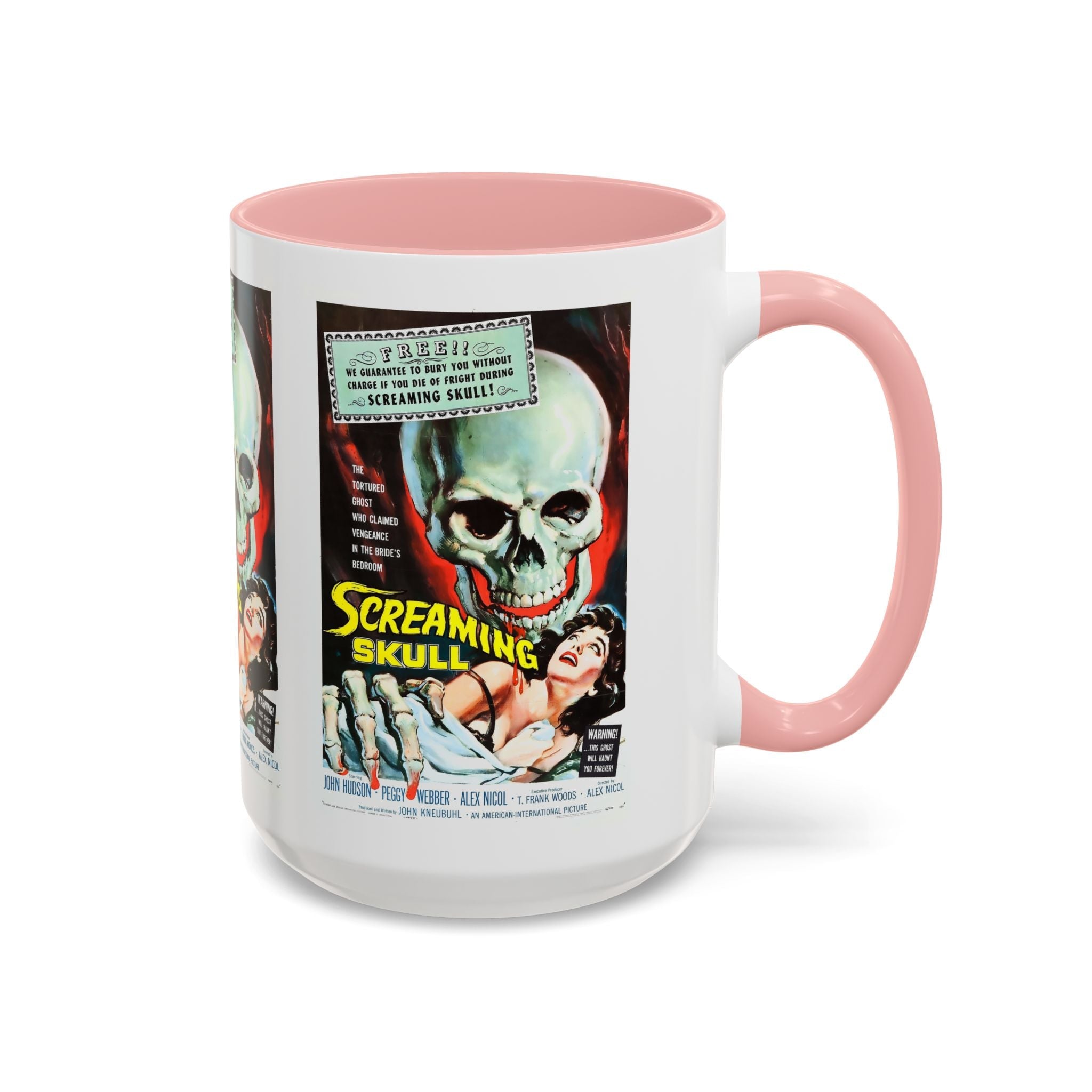 Cult Classic Movie Poster Art Accent Coffee Mug (11, 15oz) - Screaming Skull 1958 - POPvault