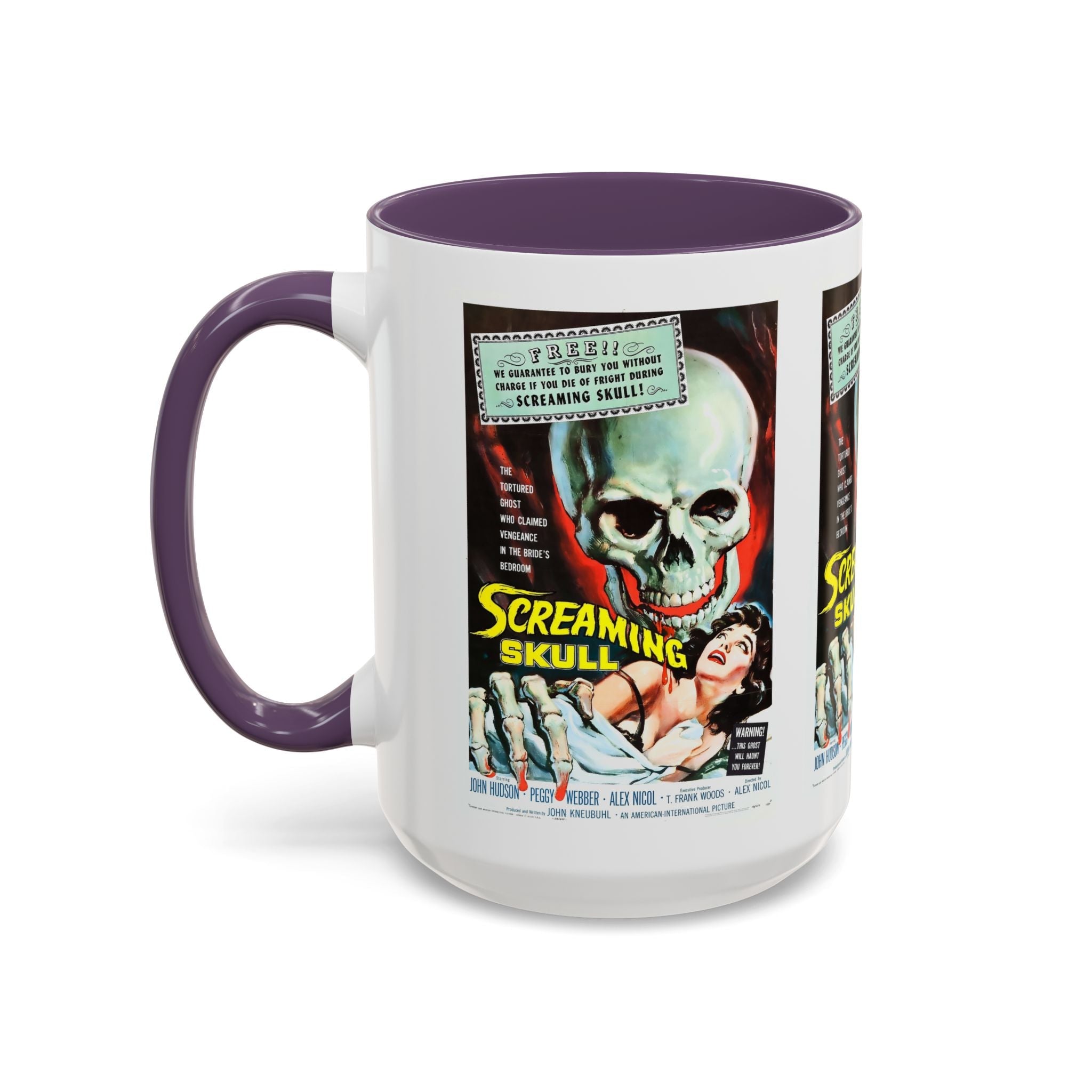 Cult Classic Movie Poster Art Accent Coffee Mug (11, 15oz) - Screaming Skull 1958 - POPvault