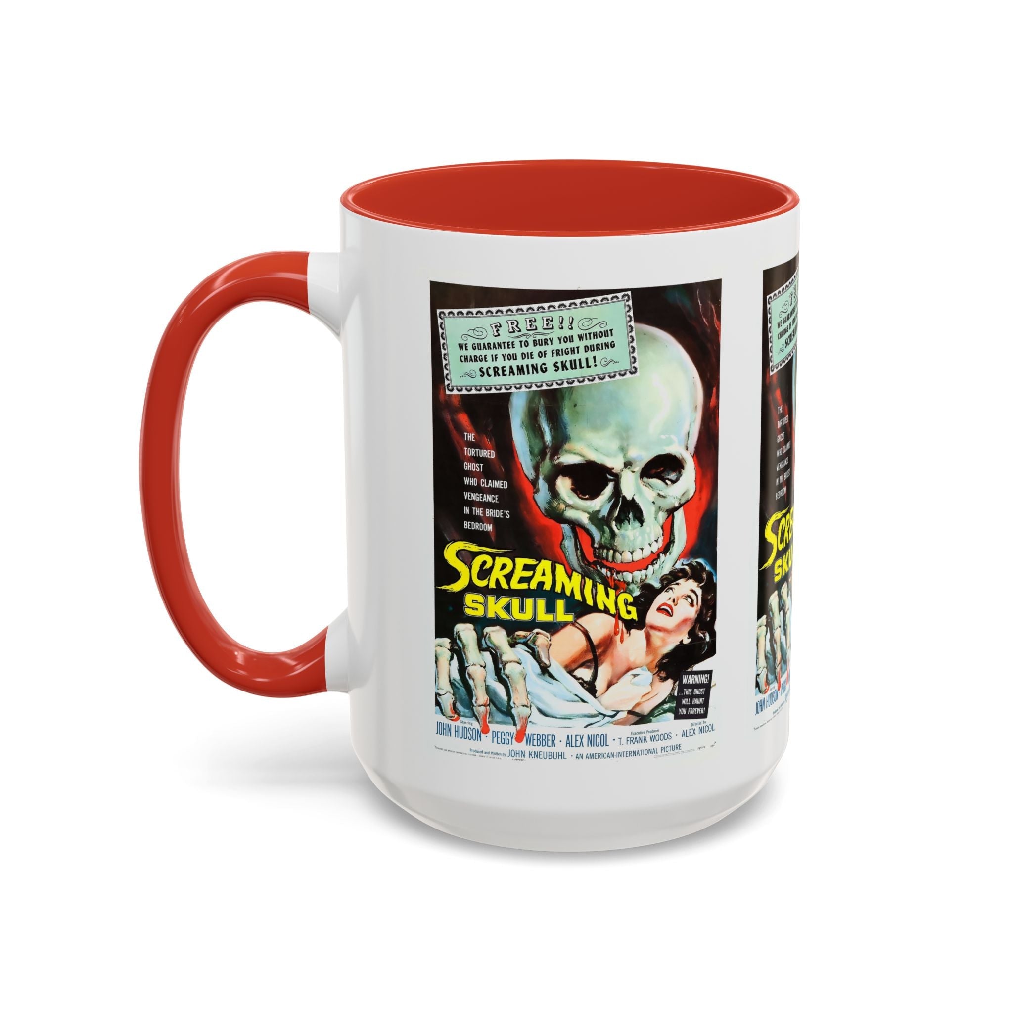Cult Classic Movie Poster Art Accent Coffee Mug (11, 15oz) - Screaming Skull 1958 - POPvault