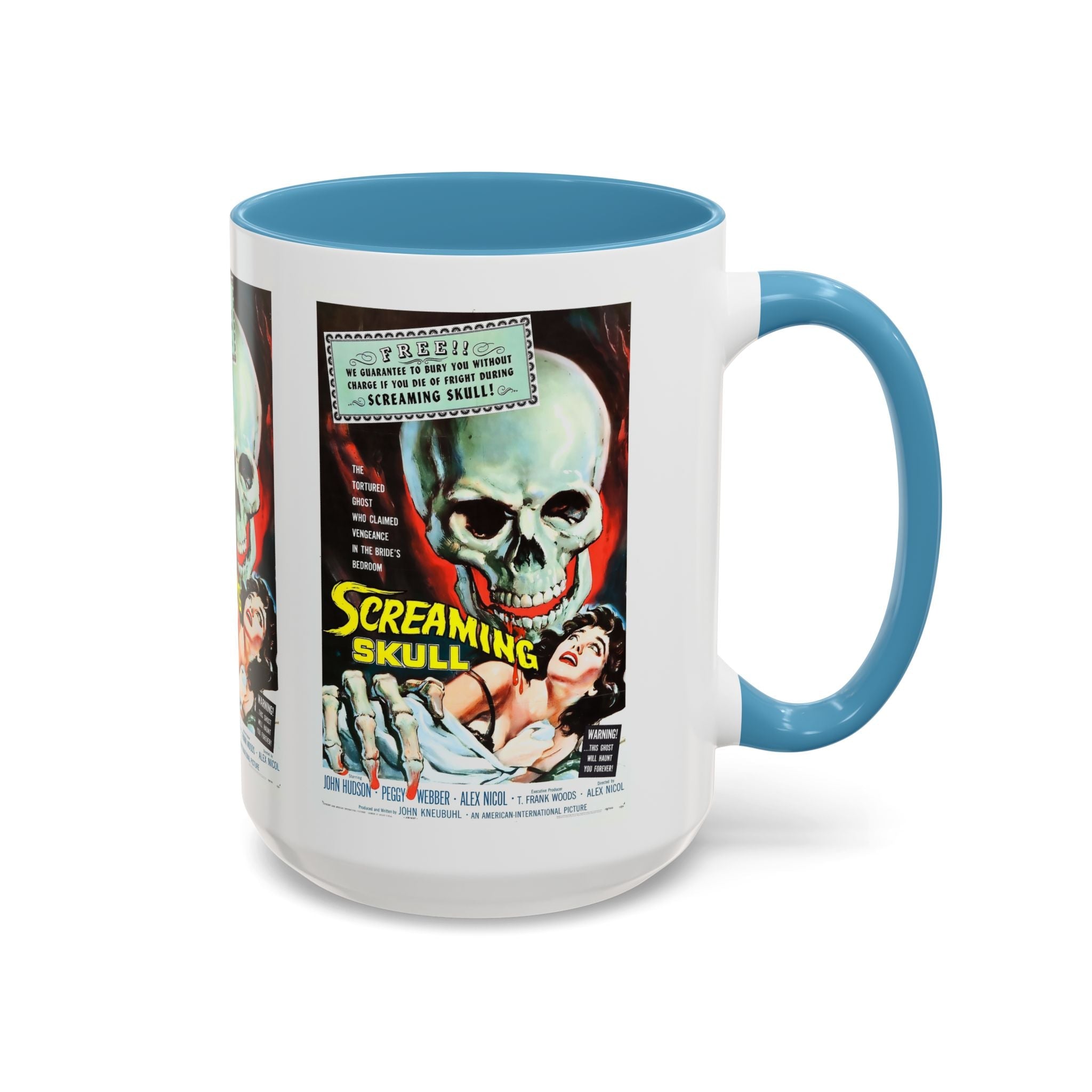 Cult Classic Movie Poster Art Accent Coffee Mug (11, 15oz) - Screaming Skull 1958 - POPvault