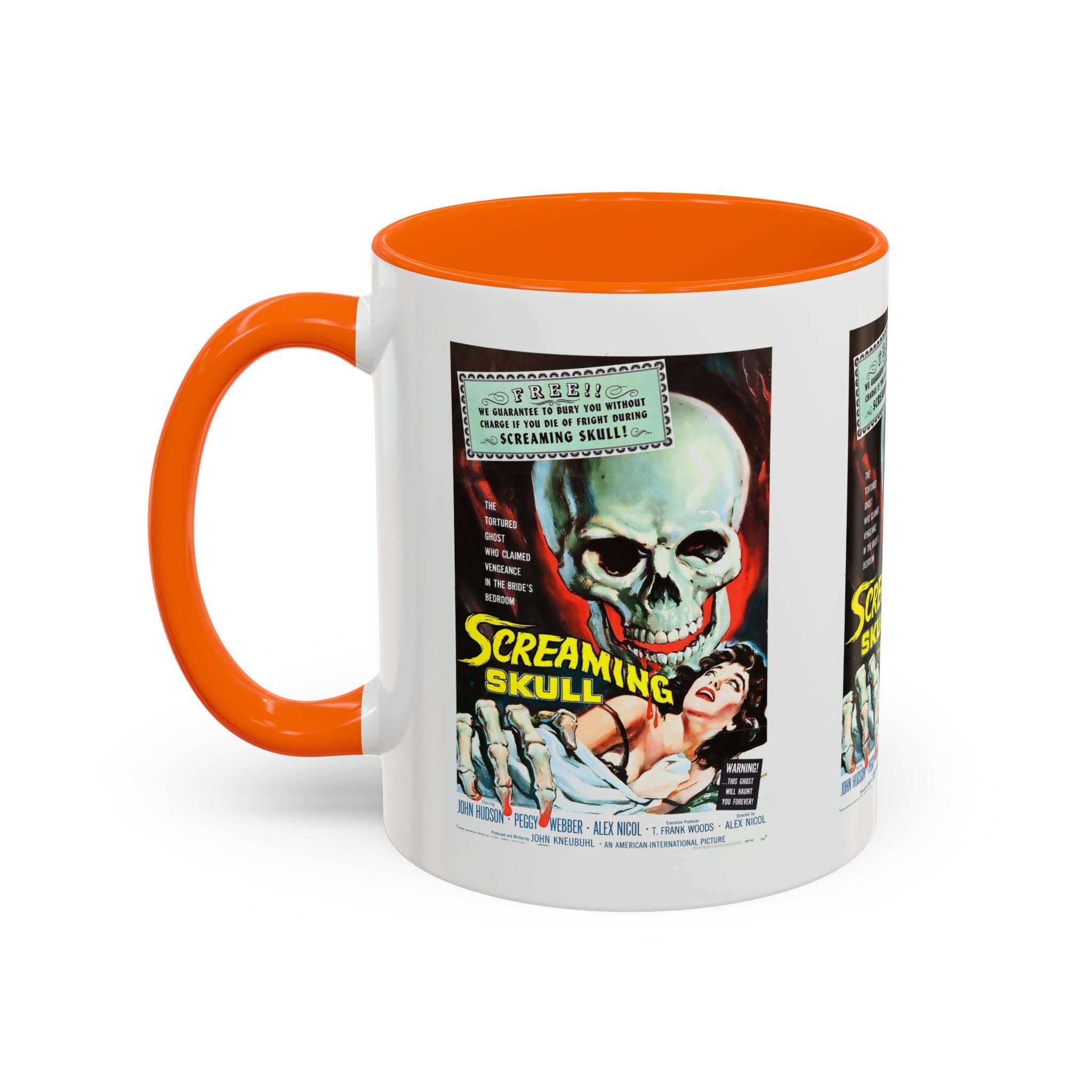 Cult Classic Movie Poster Art Accent Coffee Mug (11, 15oz) - Screaming Skull 1958 - POPvault