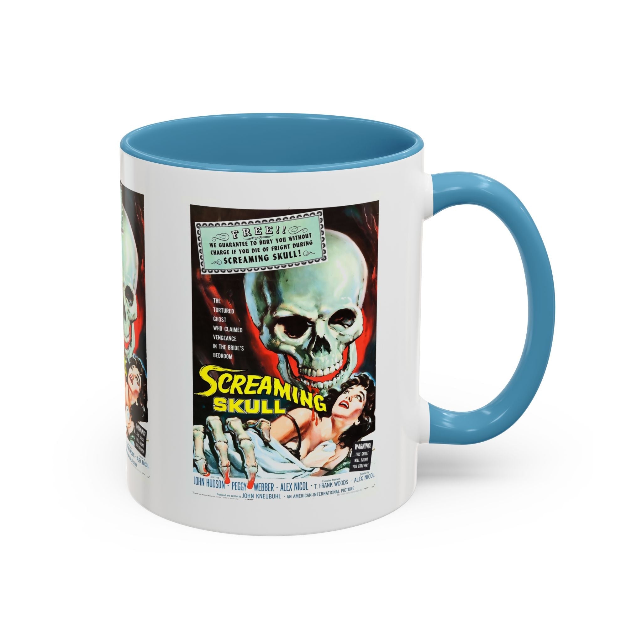 Cult Classic Movie Poster Art Accent Coffee Mug (11, 15oz) - Screaming Skull 1958 - POPvault