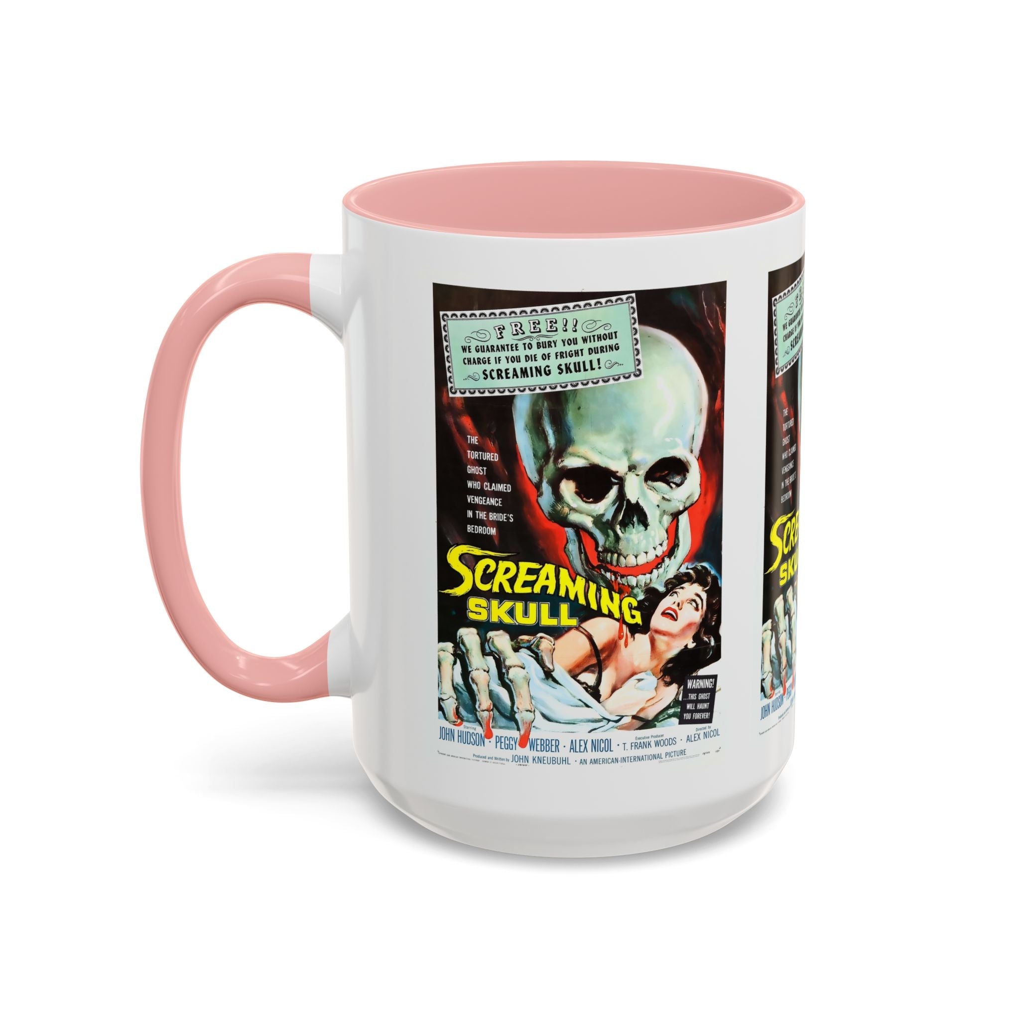 Cult Classic Movie Poster Art Accent Coffee Mug (11, 15oz) - Screaming Skull 1958 - POPvault