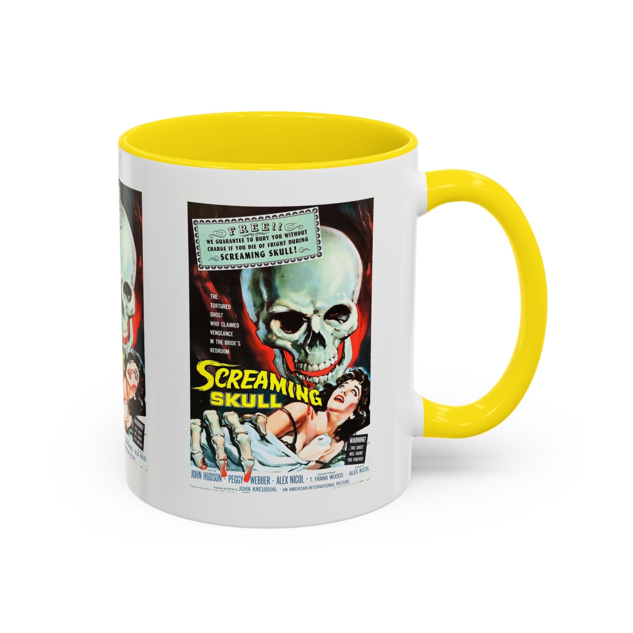 Cult Classic Movie Poster Art Accent Coffee Mug (11, 15oz) - Screaming Skull 1958 - POPvault