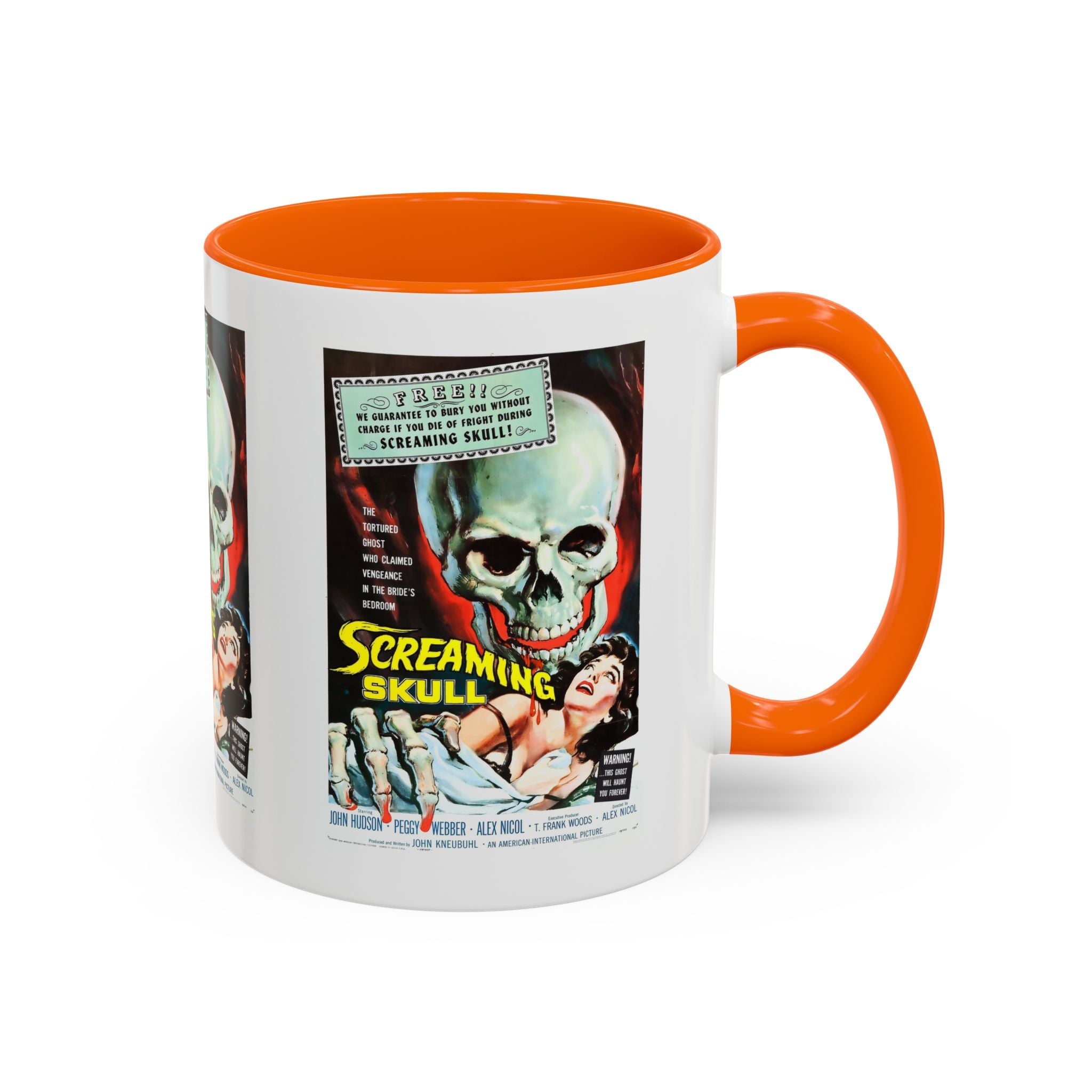Cult Classic Movie Poster Art Accent Coffee Mug (11, 15oz) - Screaming Skull 1958 - POPvault