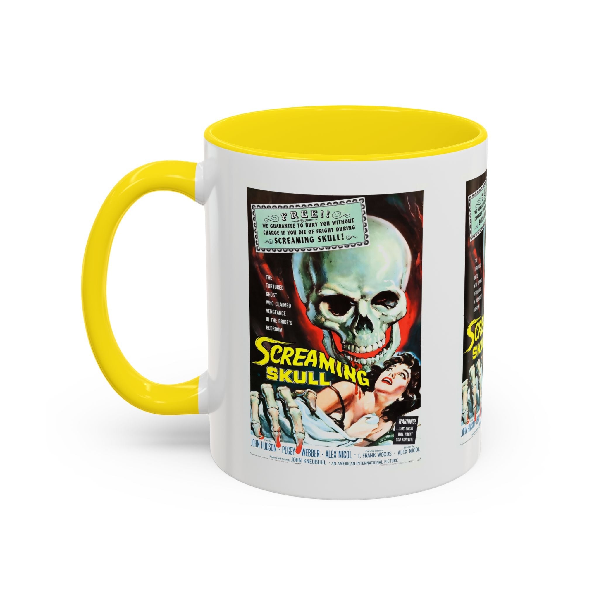 Cult Classic Movie Poster Art Accent Coffee Mug (11, 15oz) - Screaming Skull 1958 - POPvault