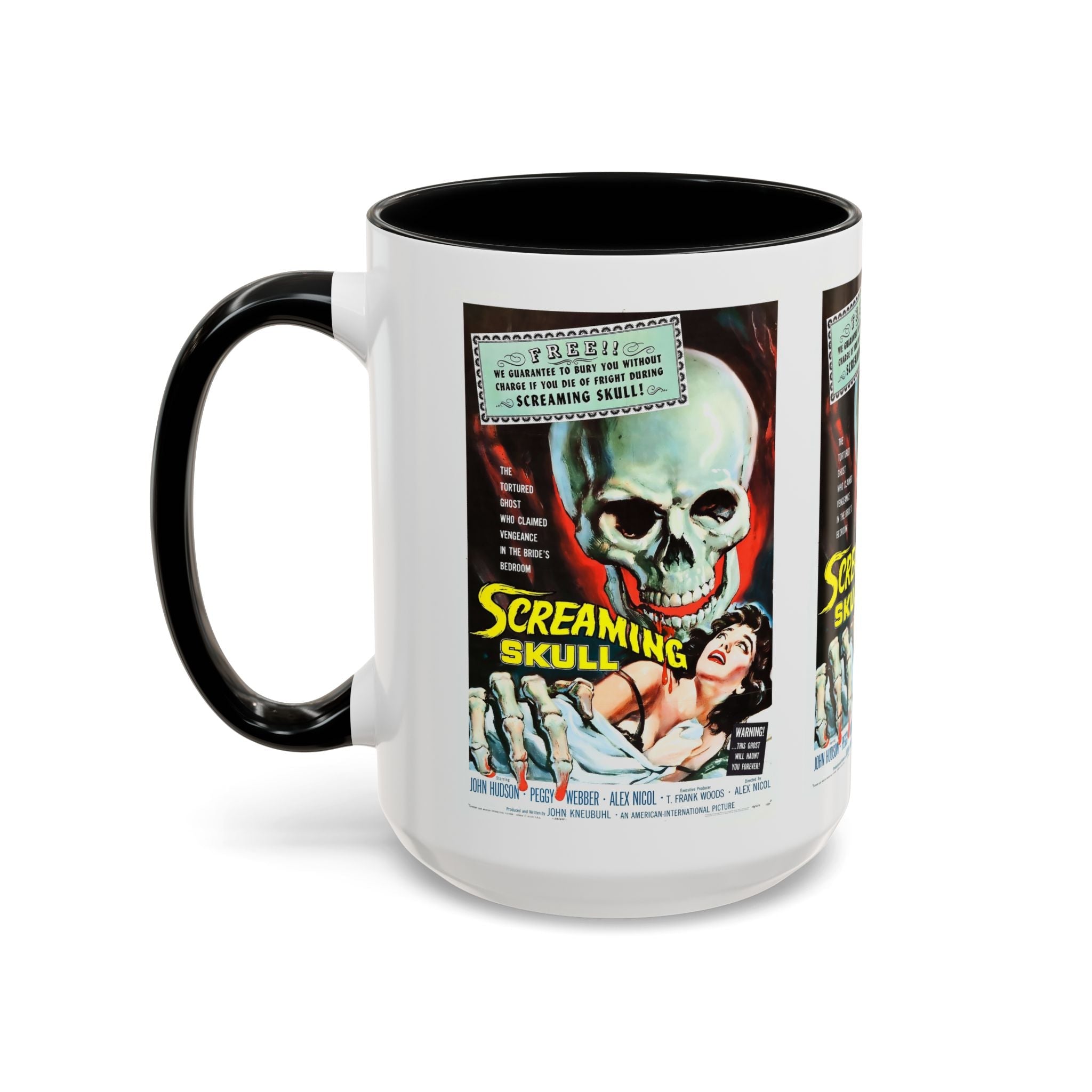 Cult Classic Movie Poster Art Accent Coffee Mug (11, 15oz) - Screaming Skull 1958 - POPvault
