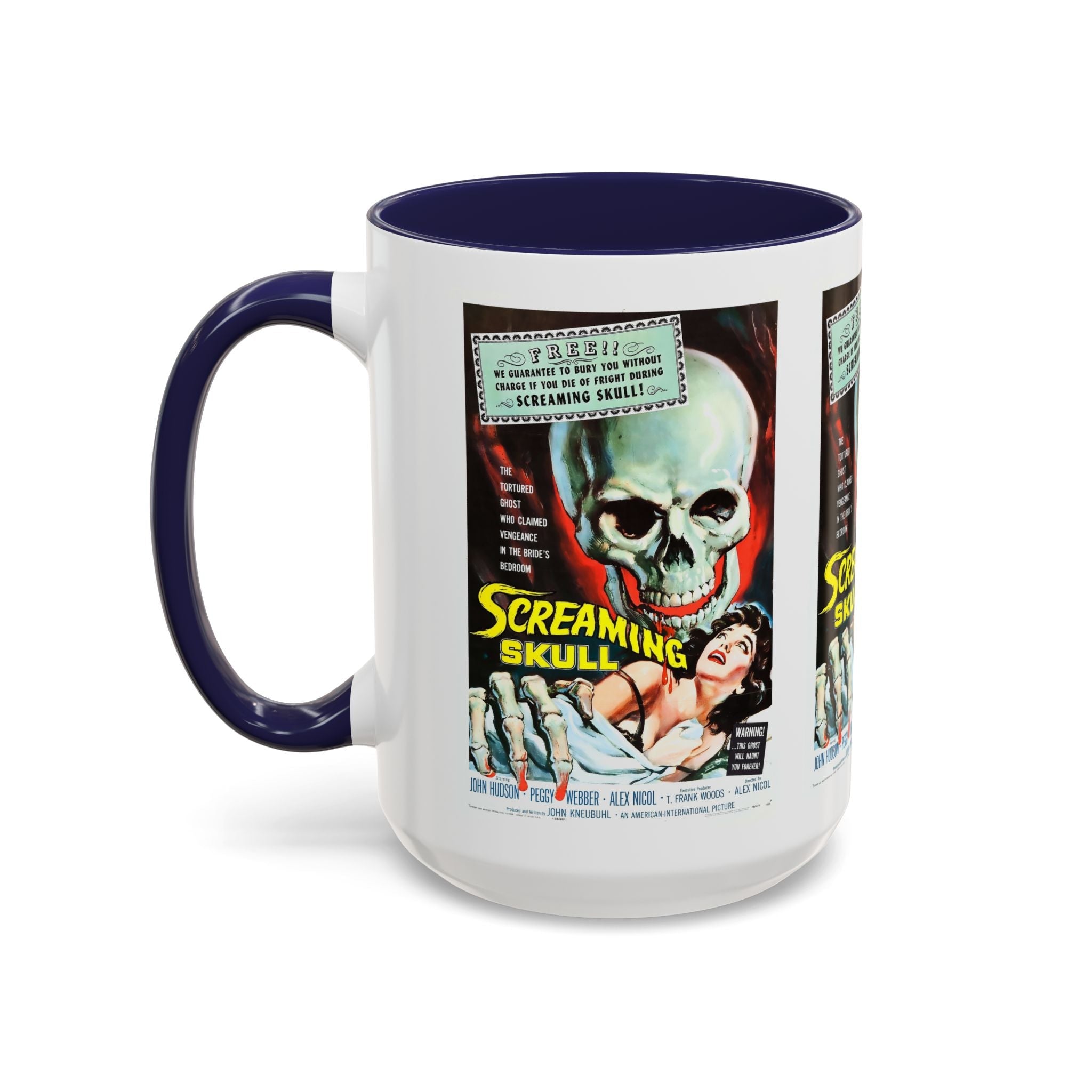Cult Classic Movie Poster Art Accent Coffee Mug (11, 15oz) - Screaming Skull 1958 - POPvault