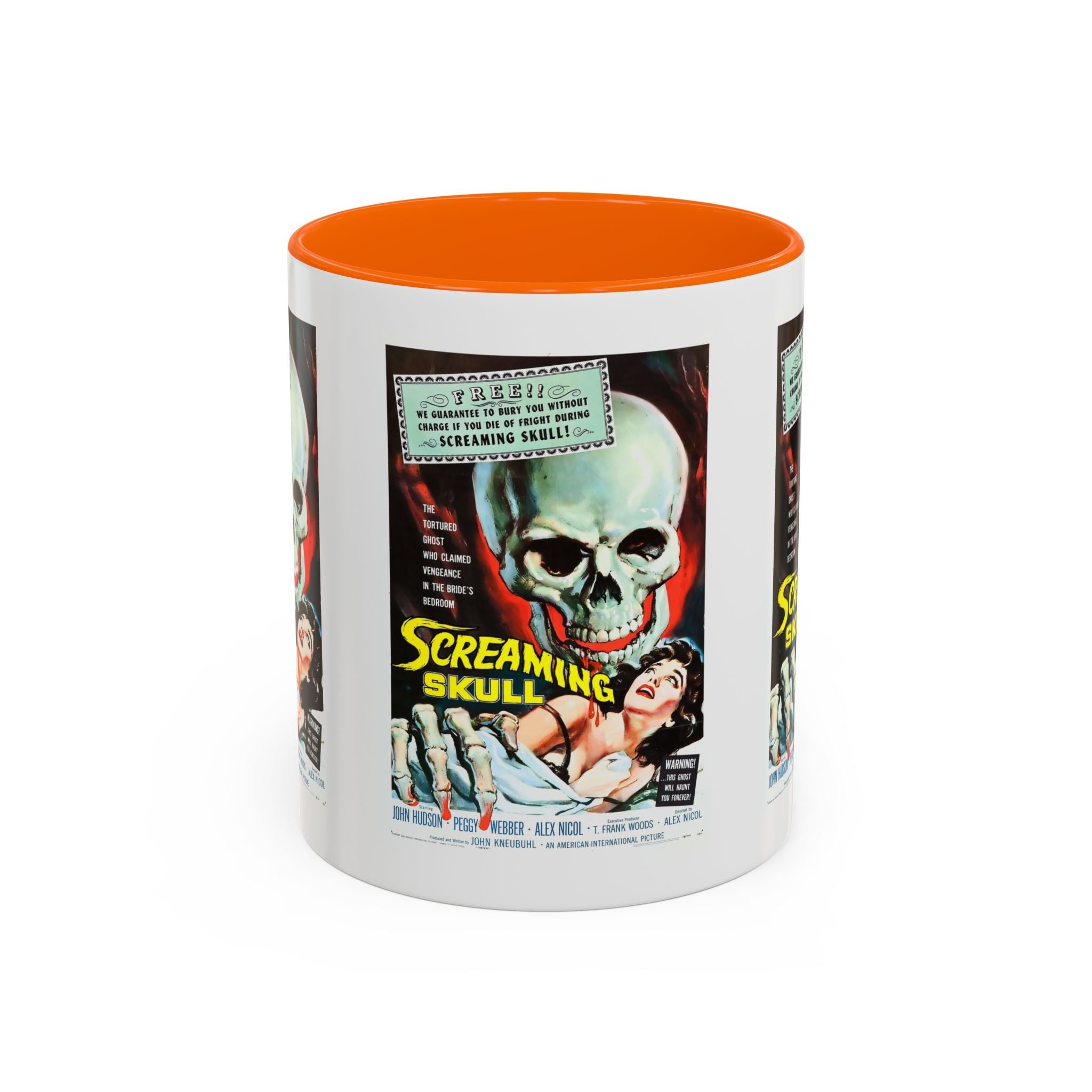 Cult Classic Movie Poster Art Accent Coffee Mug (11, 15oz) - Screaming Skull 1958 - POPvault