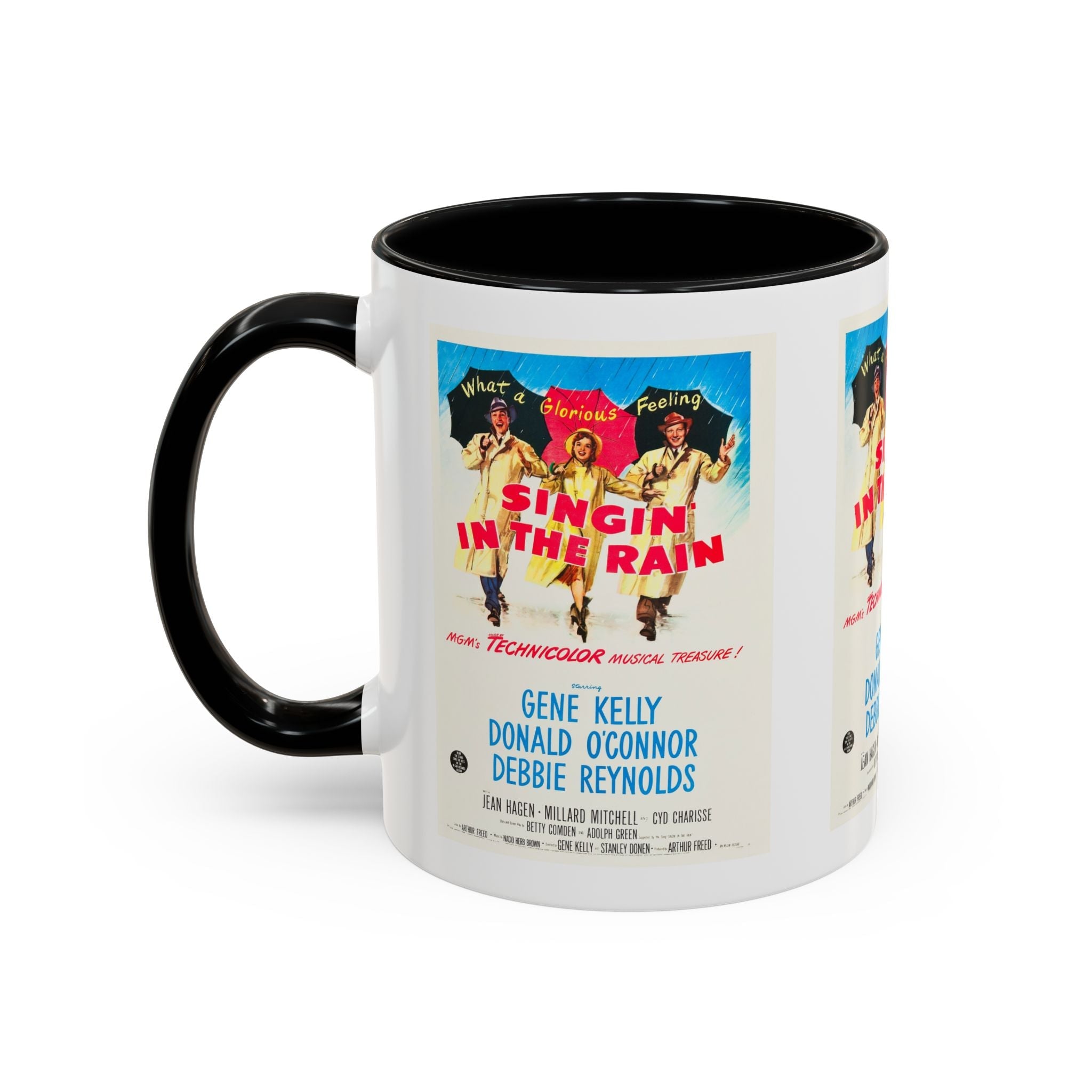 Cult Classic Movie Poster Art Accent Coffee Mug (11, 15oz) - Singin In The Rain 1952 - POPvault