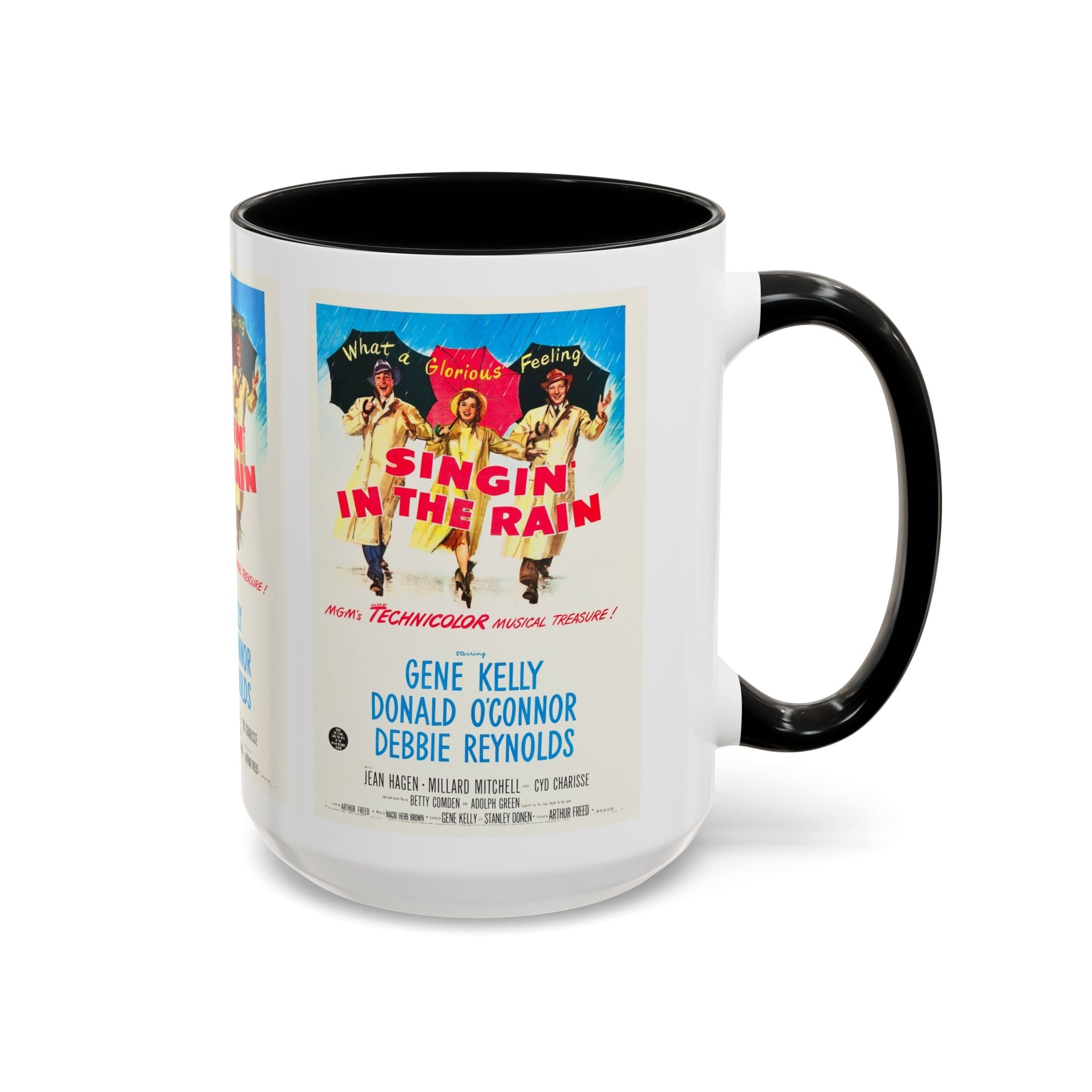Cult Classic Movie Poster Art Accent Coffee Mug (11, 15oz) - Singin In The Rain 1952 - POPvault