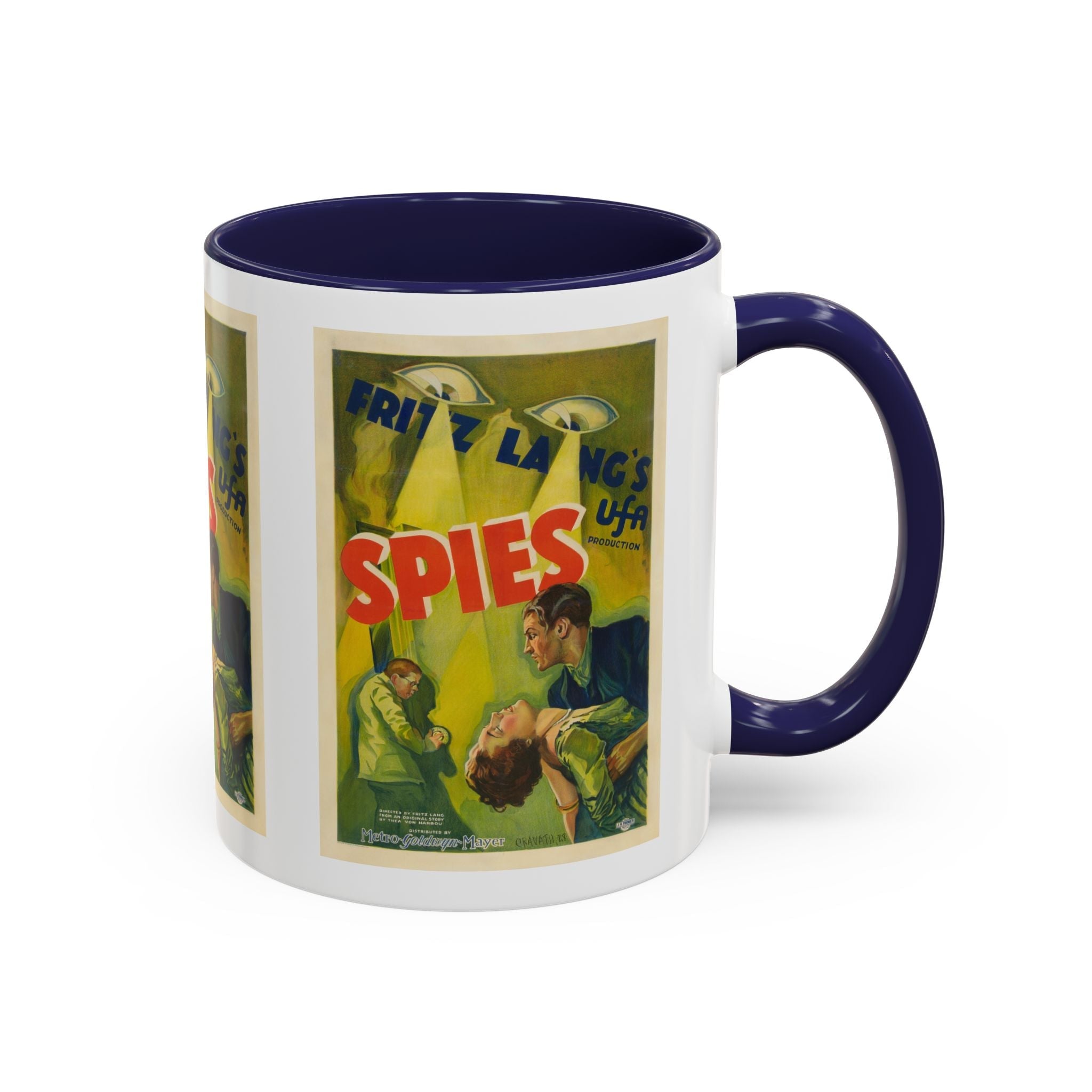Cult Classic Movie Poster Art Accent Coffee Mug (11, 15oz) - Spies 1928 - POPvault