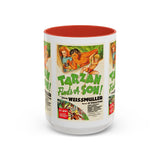 Cult Classic Movie Poster Art Accent Coffee Mug (11, 15oz) - Tarzan Finds A Son 1939 - POPvault