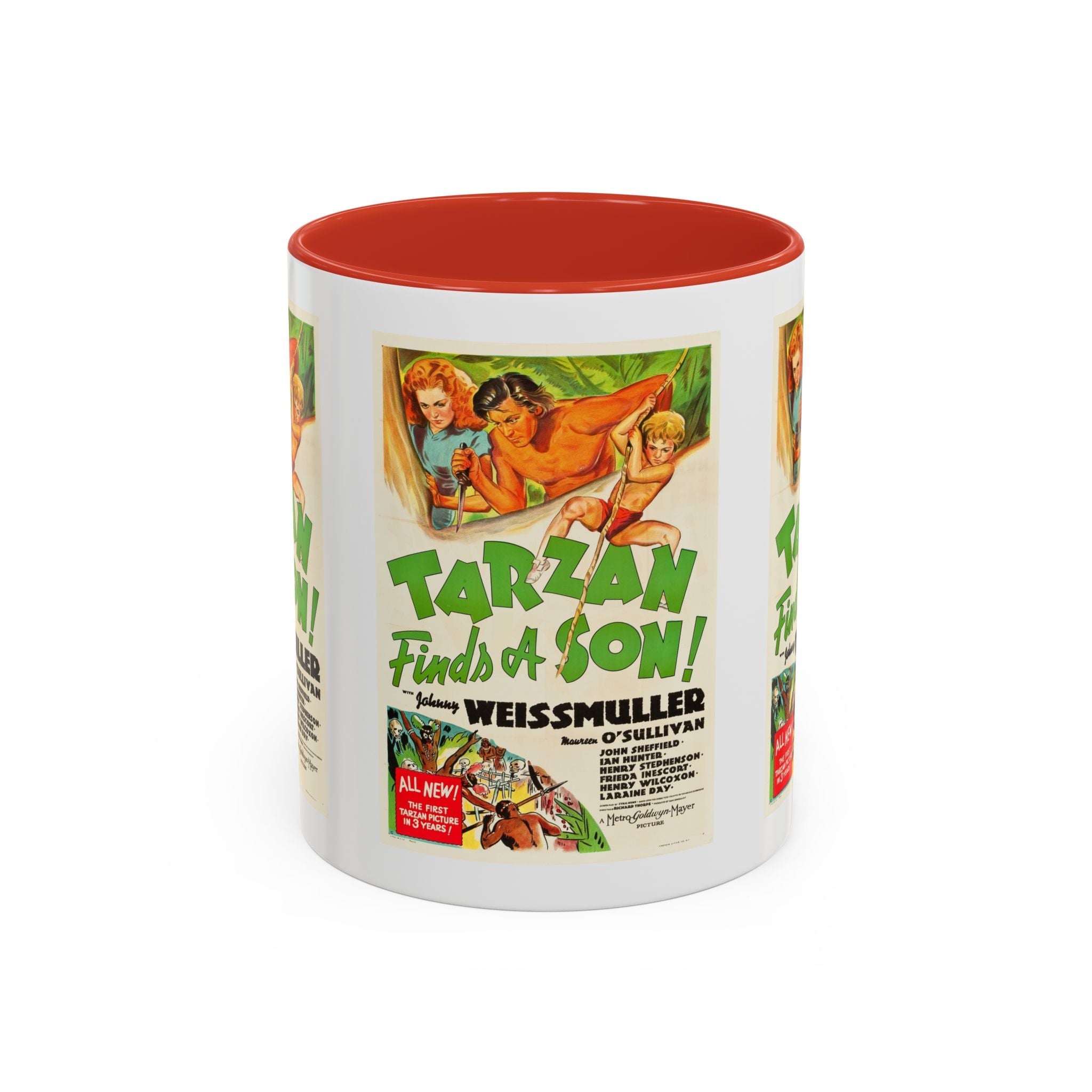 Cult Classic Movie Poster Art Accent Coffee Mug (11, 15oz) - Tarzan Finds A Son 1939 - POPvault
