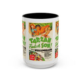 Cult Classic Movie Poster Art Accent Coffee Mug (11, 15oz) - Tarzan Finds A Son 1939 - POPvault