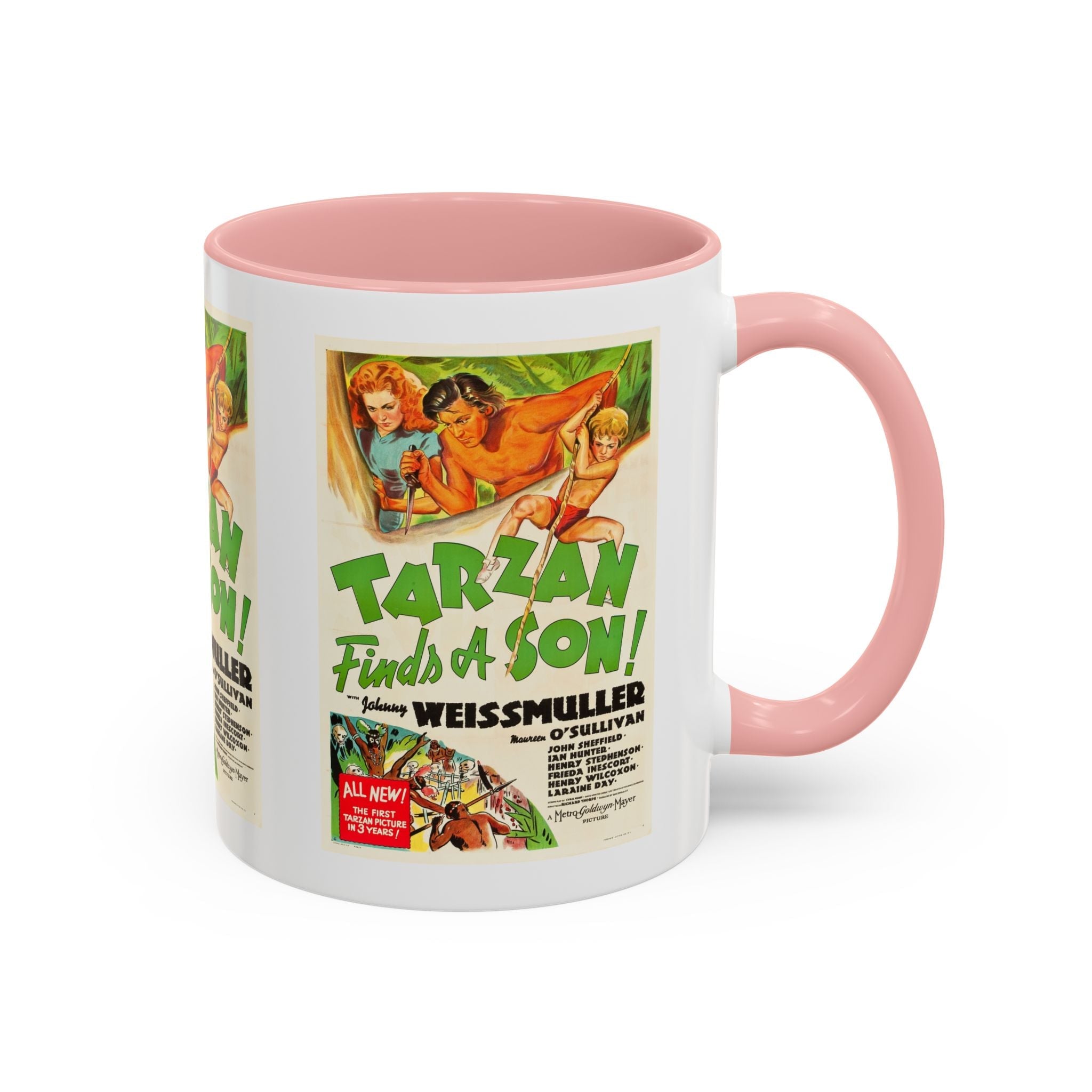 Cult Classic Movie Poster Art Accent Coffee Mug (11, 15oz) - Tarzan Finds A Son 1939 - POPvault
