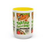 Cult Classic Movie Poster Art Accent Coffee Mug (11, 15oz) - Tarzan Finds A Son 1939 - POPvault