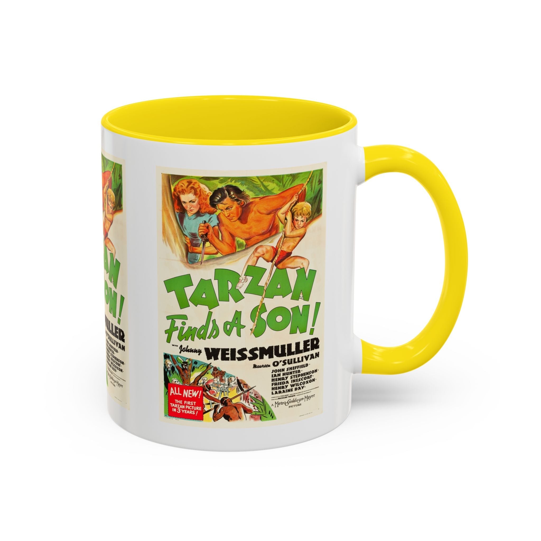 Cult Classic Movie Poster Art Accent Coffee Mug (11, 15oz) - Tarzan Finds A Son 1939 - POPvault