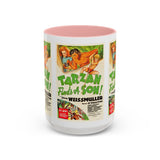 Cult Classic Movie Poster Art Accent Coffee Mug (11, 15oz) - Tarzan Finds A Son 1939 - POPvault