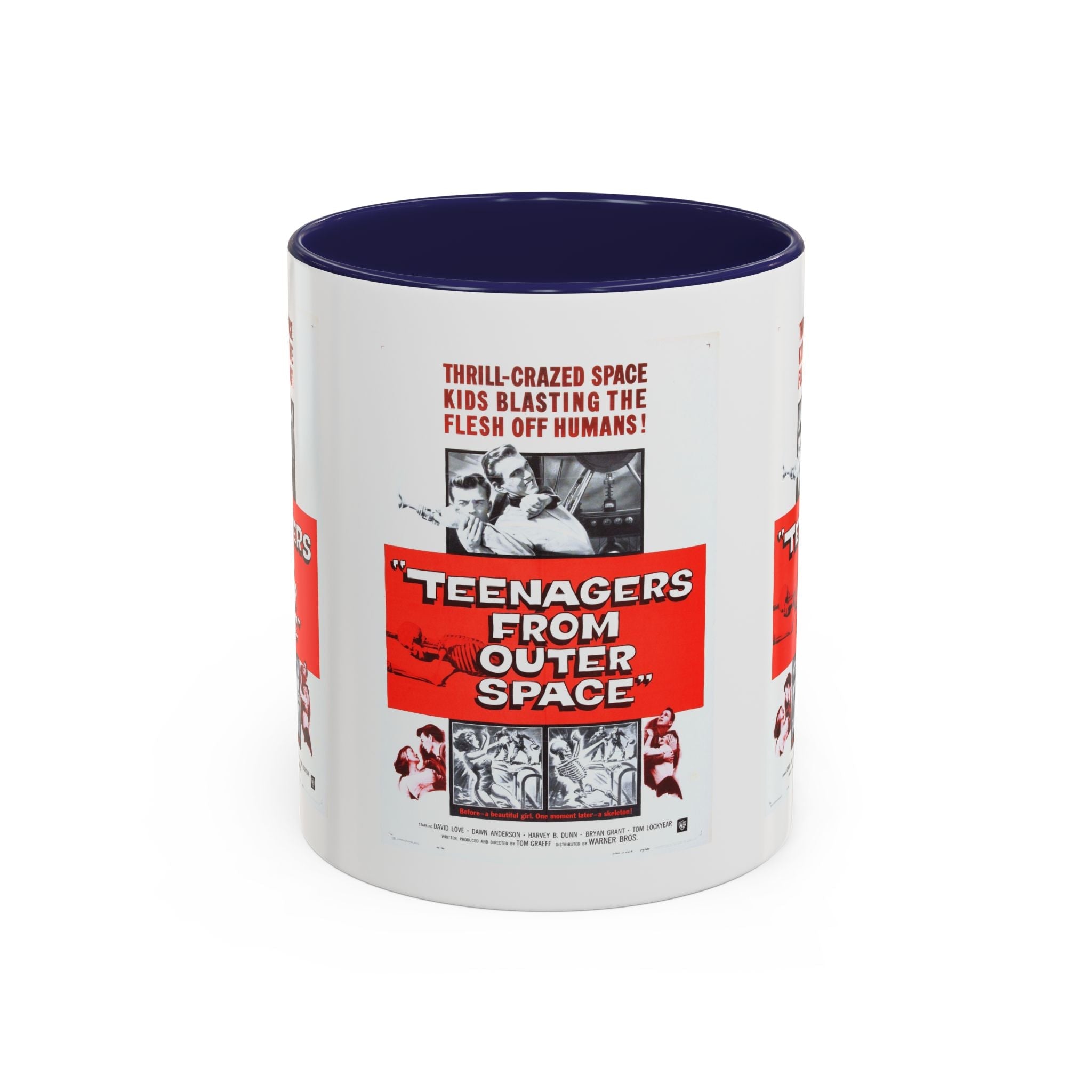 Cult Classic Movie Poster Art Accent Coffee Mug (11, 15oz) - Teenagers From Outer Space 1959 - POPvault