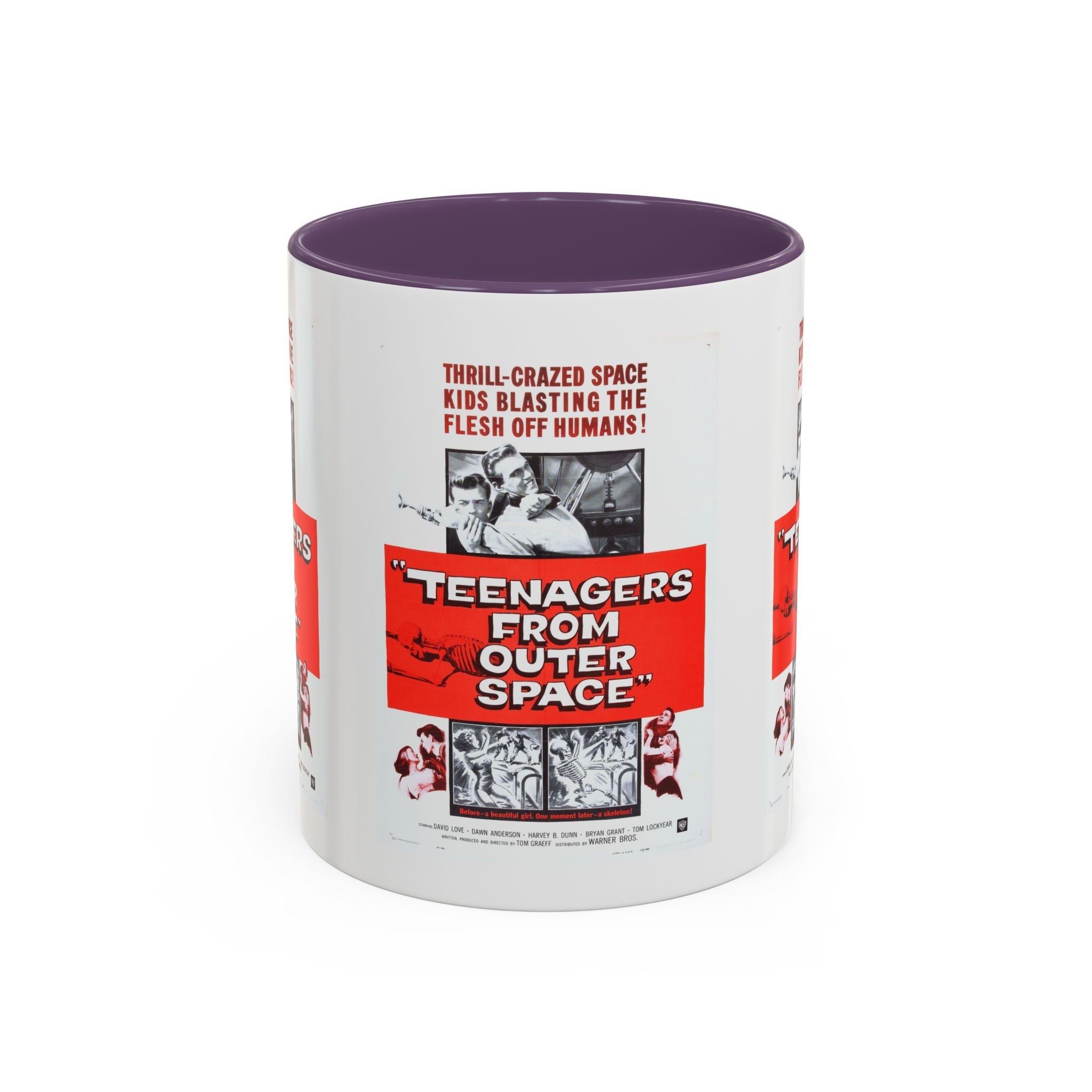 Cult Classic Movie Poster Art Accent Coffee Mug (11, 15oz) - Teenagers From Outer Space 1959 - POPvault