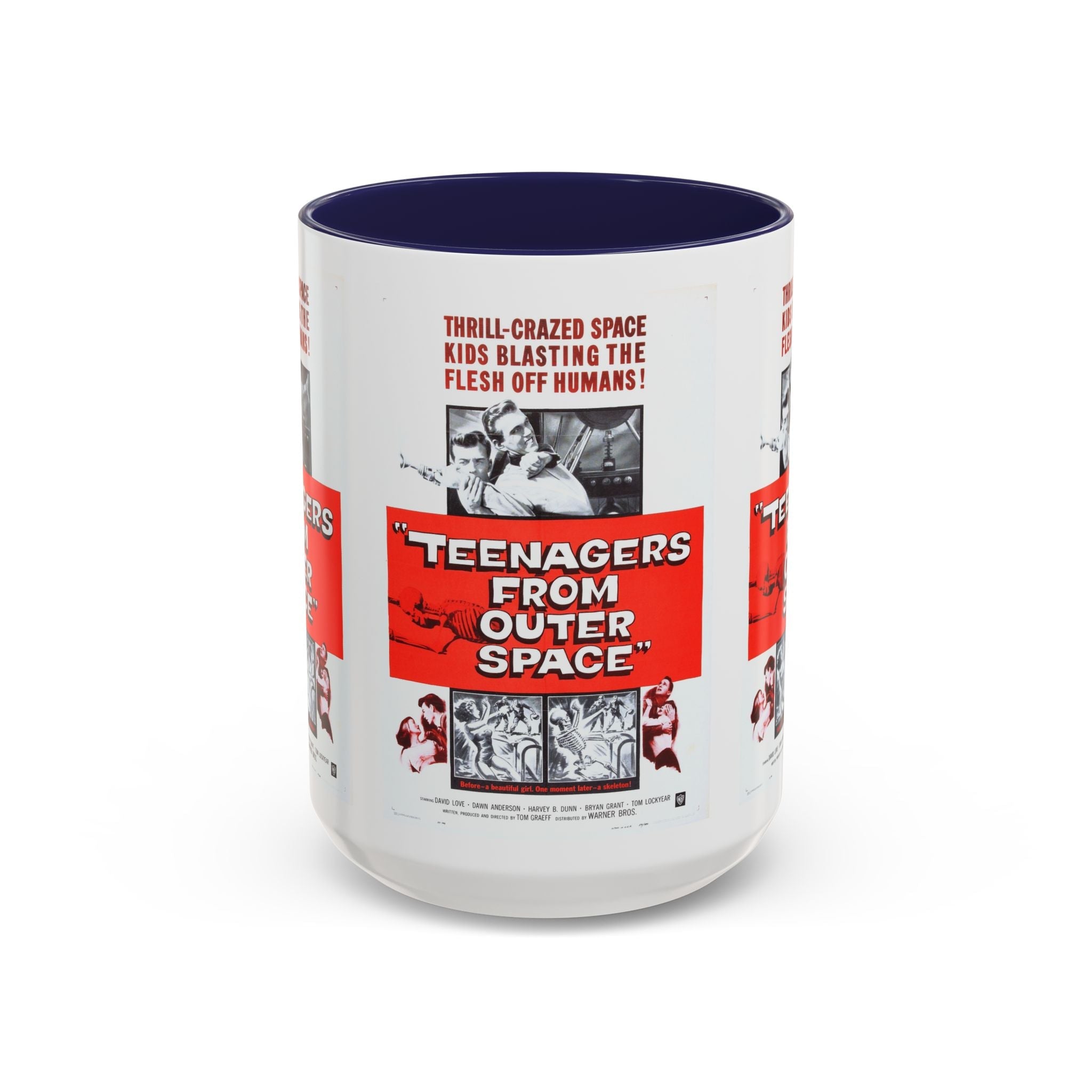 Cult Classic Movie Poster Art Accent Coffee Mug (11, 15oz) - Teenagers From Outer Space 1959 - POPvault
