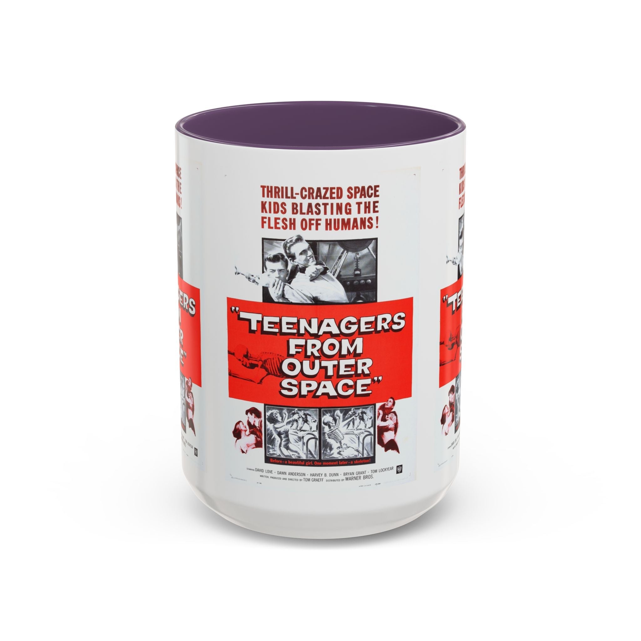 Cult Classic Movie Poster Art Accent Coffee Mug (11, 15oz) - Teenagers From Outer Space 1959 - POPvault