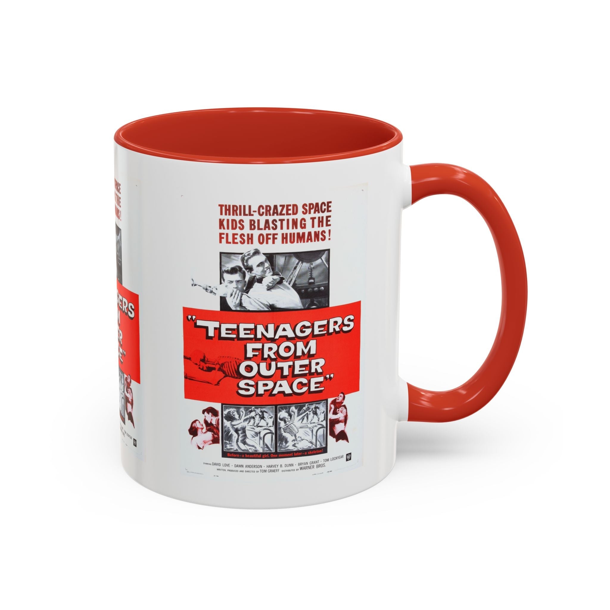 Cult Classic Movie Poster Art Accent Coffee Mug (11, 15oz) - Teenagers From Outer Space 1959 - POPvault