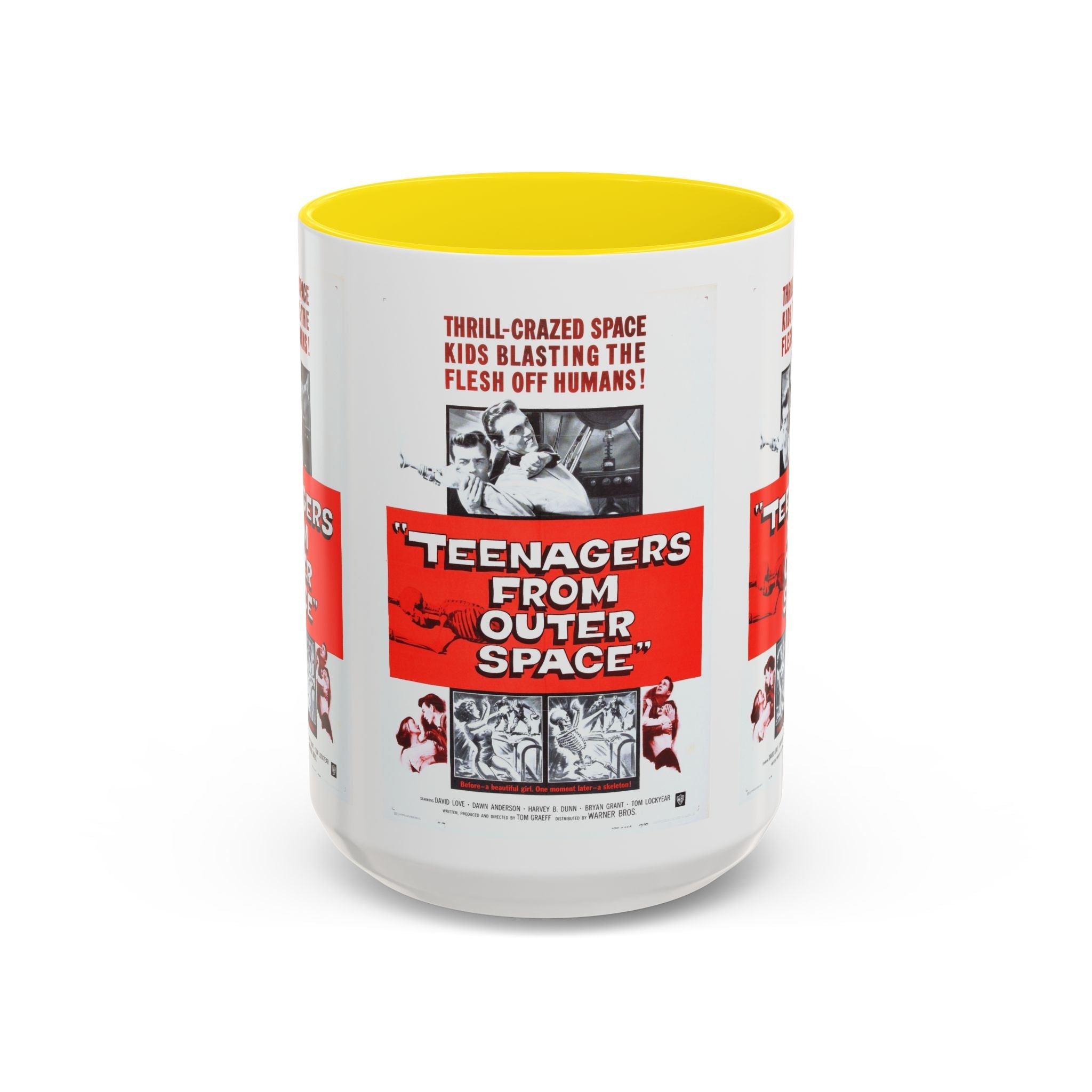 Cult Classic Movie Poster Art Accent Coffee Mug (11, 15oz) - Teenagers From Outer Space 1959 - POPvault