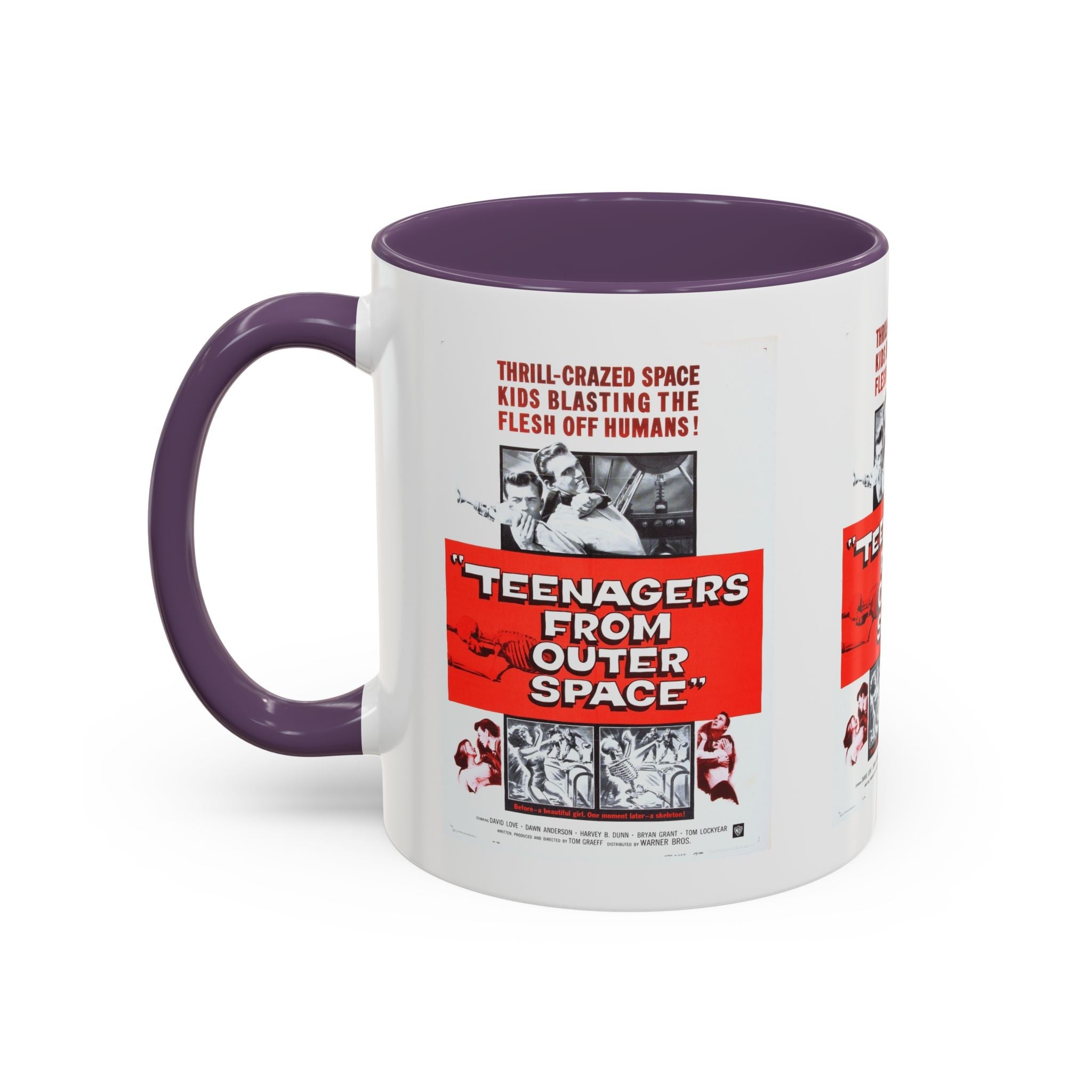 Cult Classic Movie Poster Art Accent Coffee Mug (11, 15oz) - Teenagers From Outer Space 1959 - POPvault